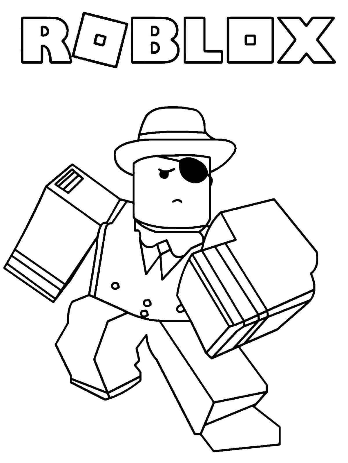 Awesome roblox kp coloring page