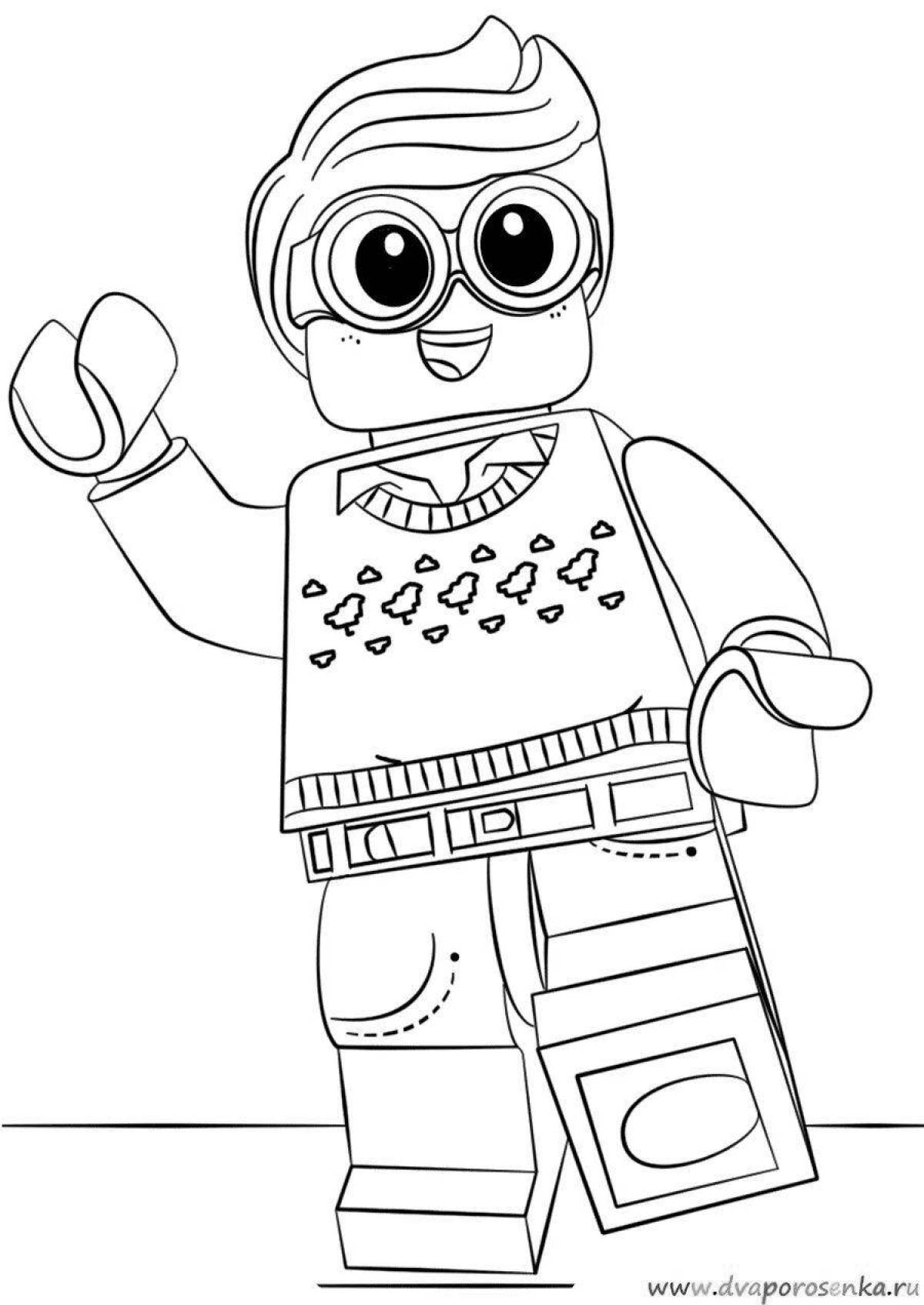 Bright lego figures coloring book