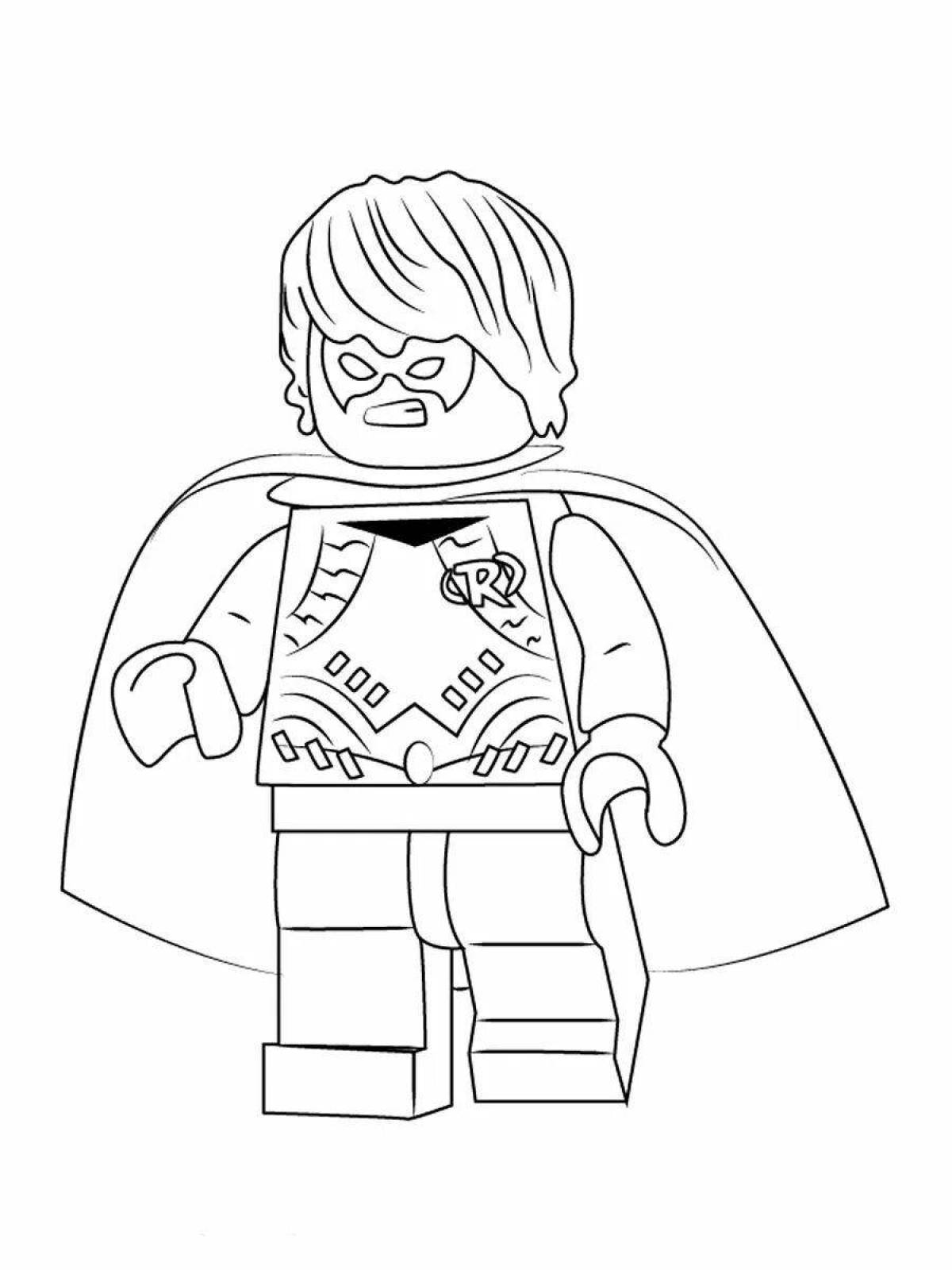 Coloring book joyful lego figures
