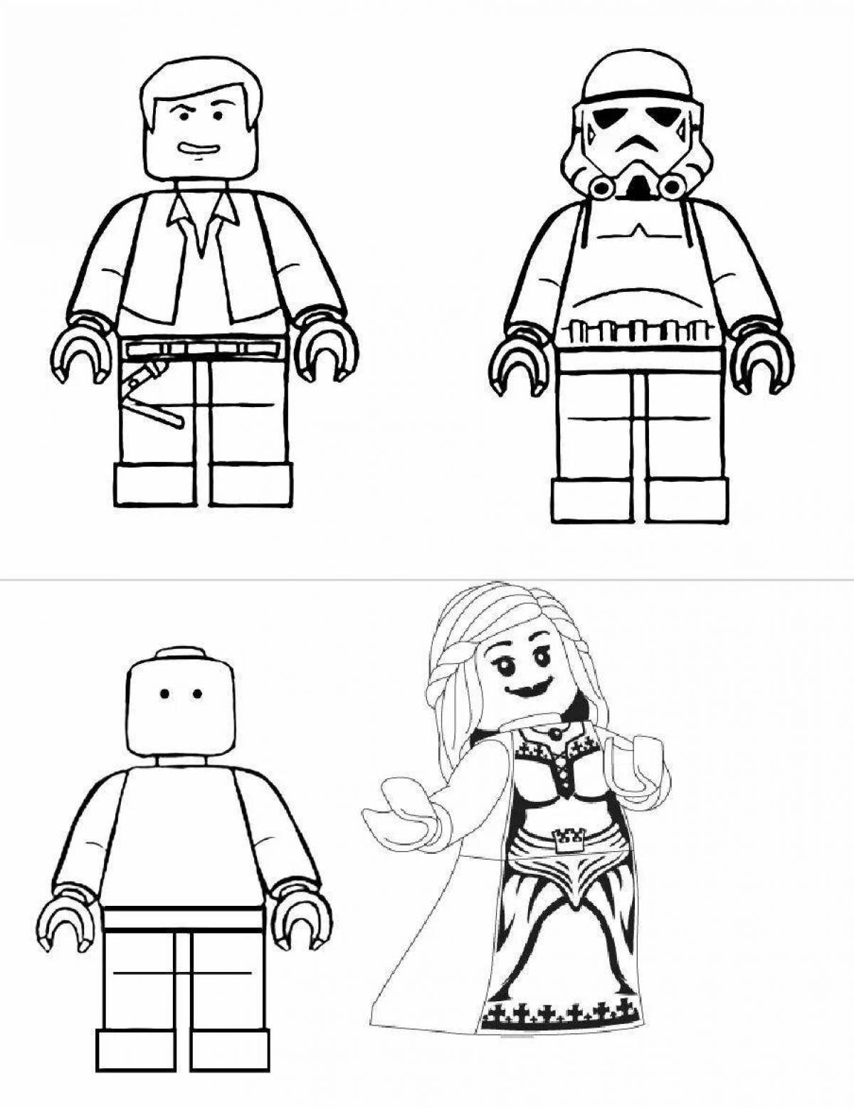Fun coloring lego figures