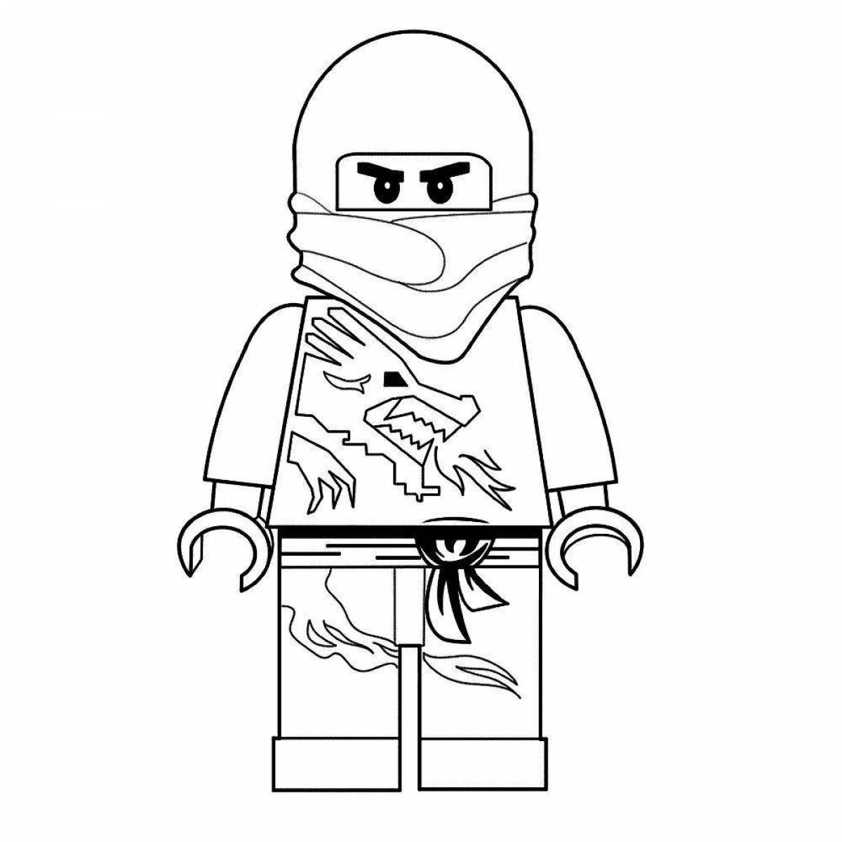 Attractive lego coloring page