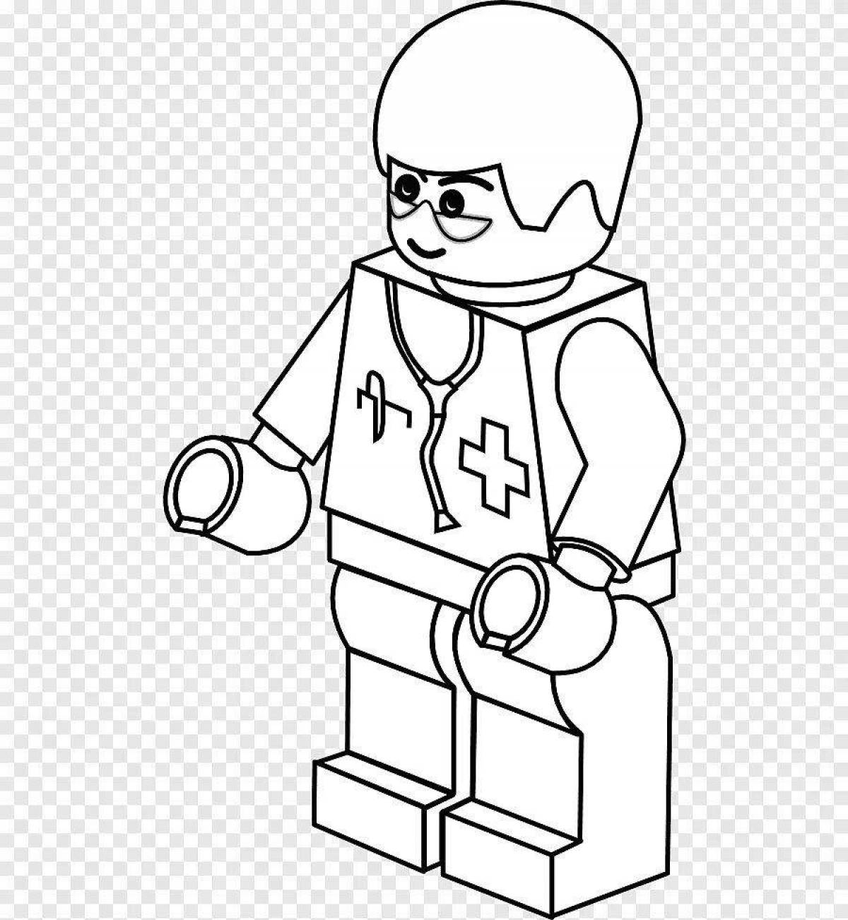 Color dynamic lego figures coloring book