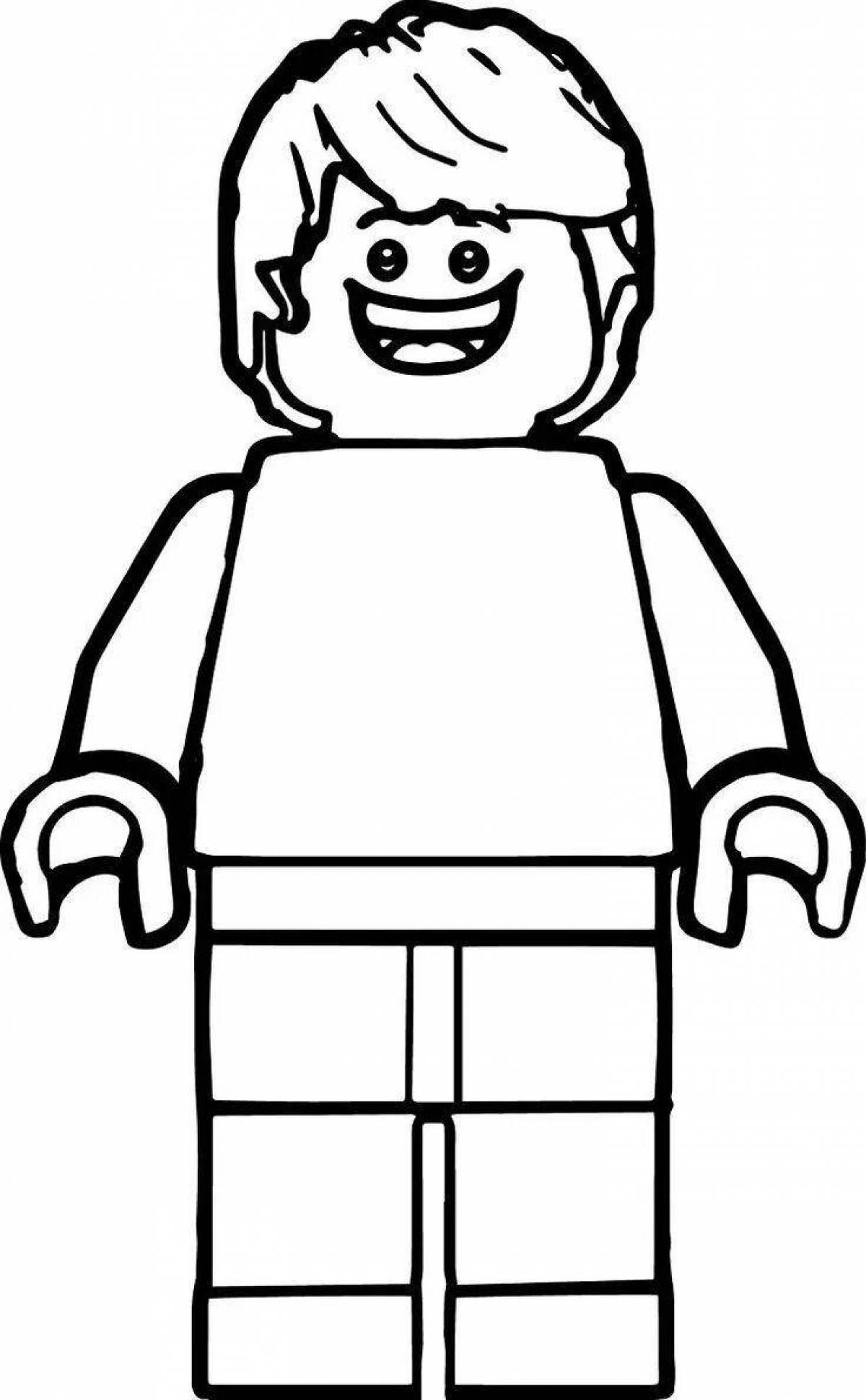 Яркие раскраски lego figures coloring page