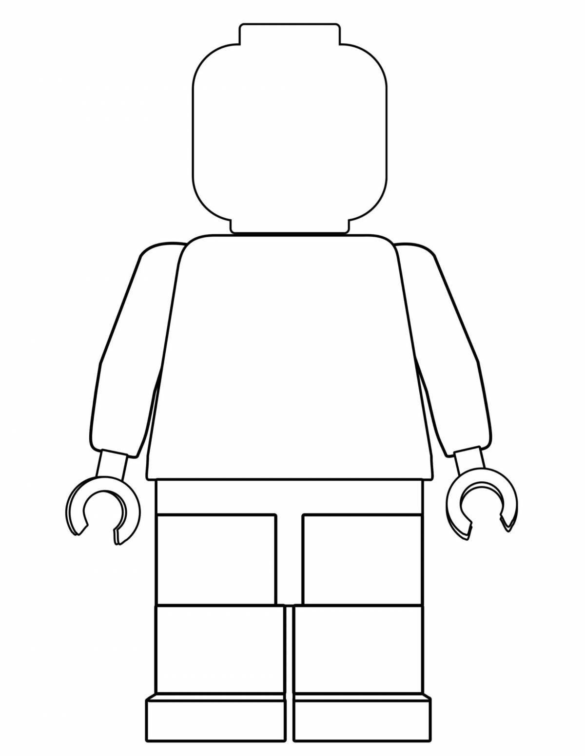 Lego figures shimmer coloring book