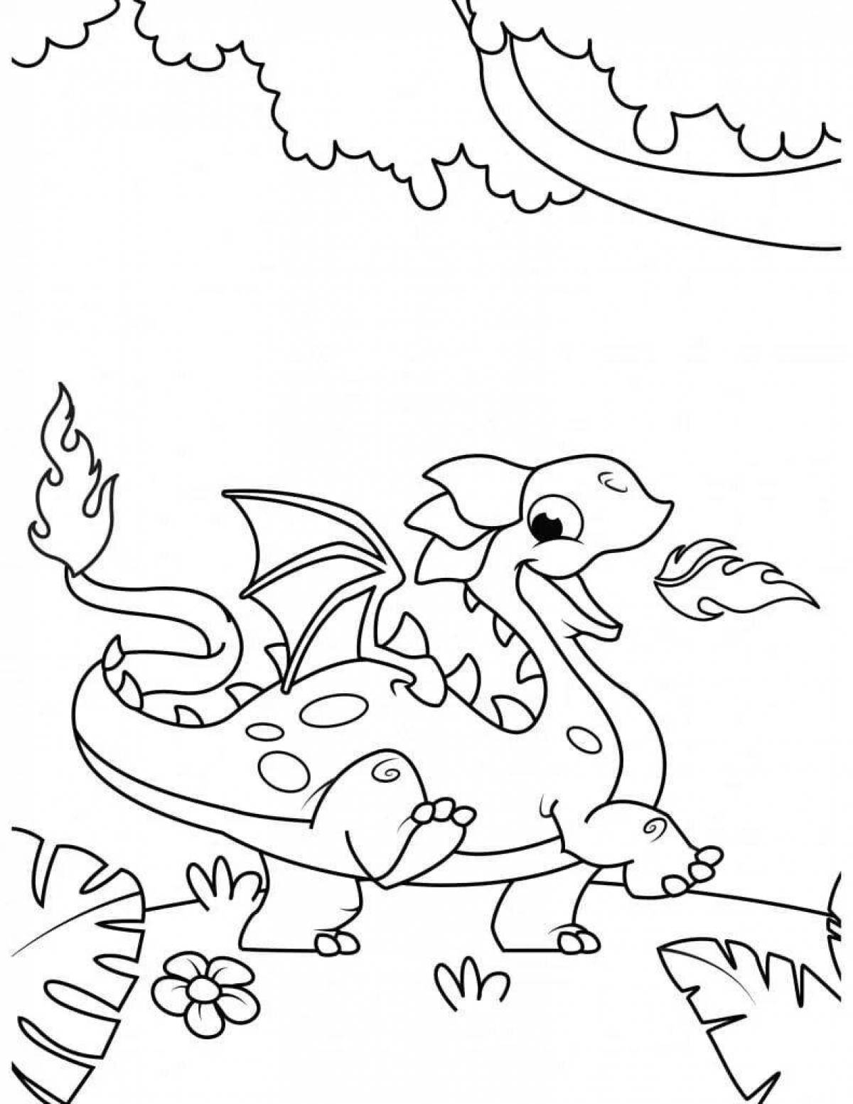 Dazzlingly cute dragon coloring book