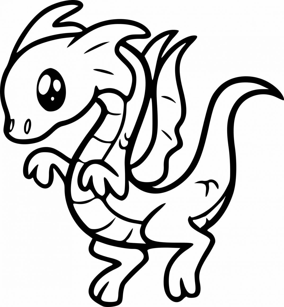 Lively cute dragon coloring book