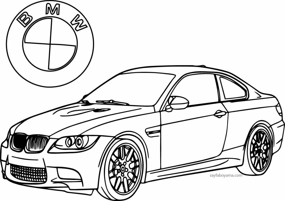 Exquisite bmw drift coloring book