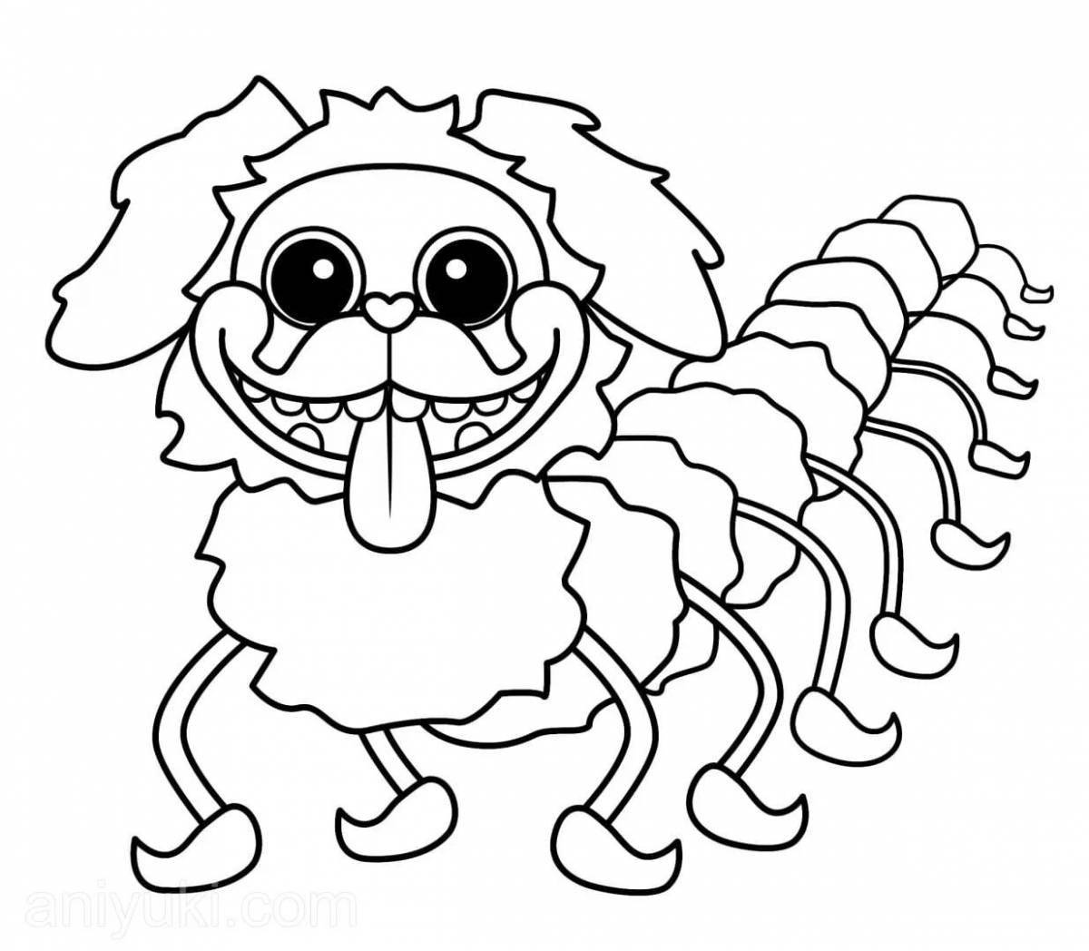 Animated pj caterpillar coloring page