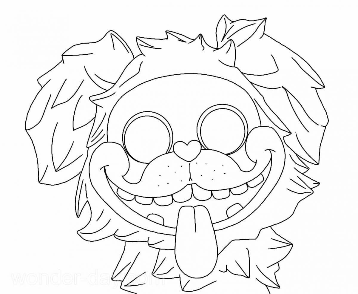 Funny pj caterpillar coloring page