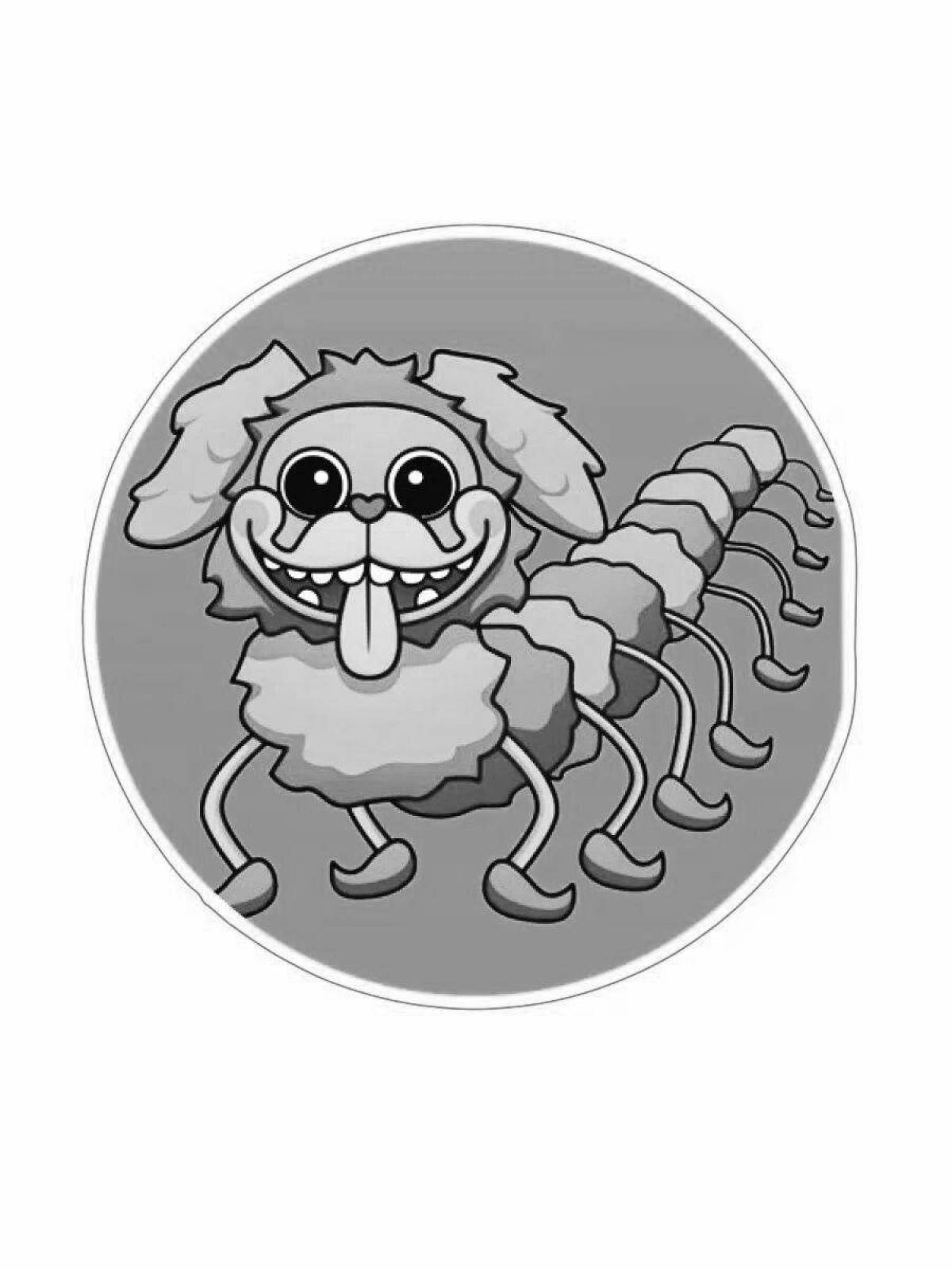 Coloring page funny pidgey caterpillar