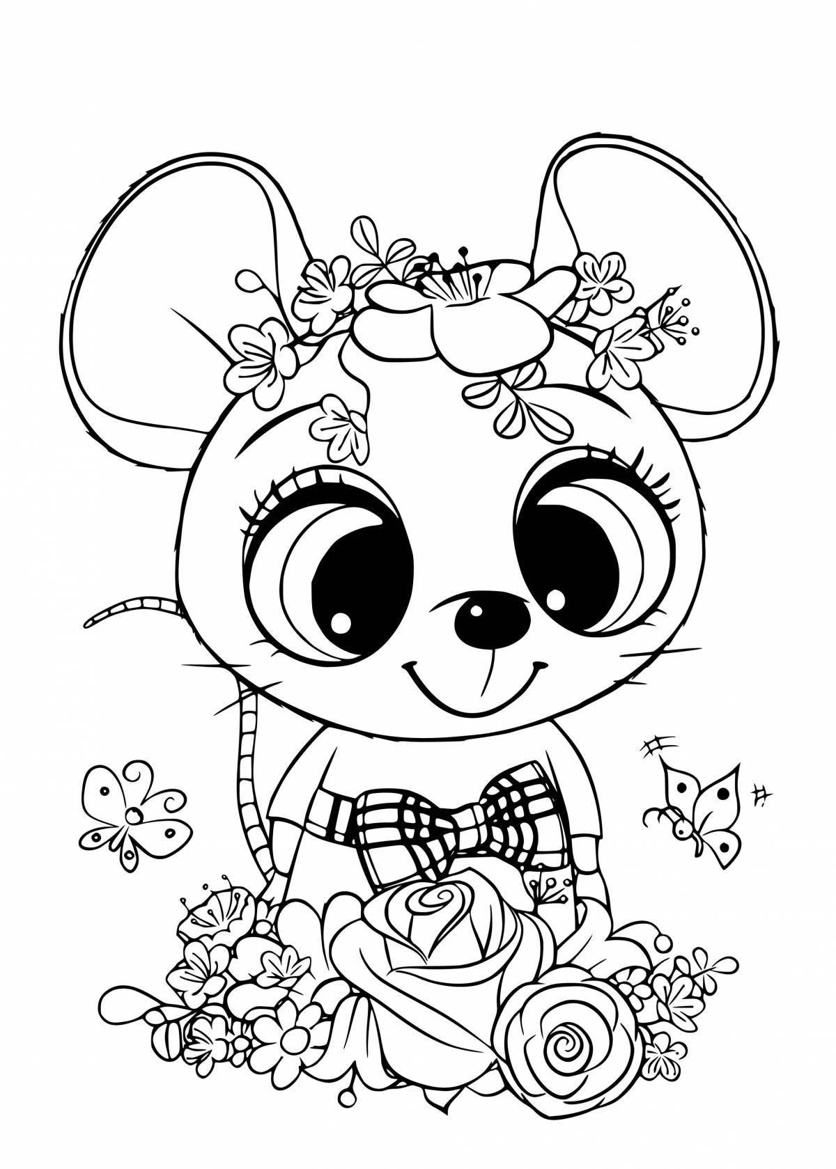 Sweet mouse coloring pages