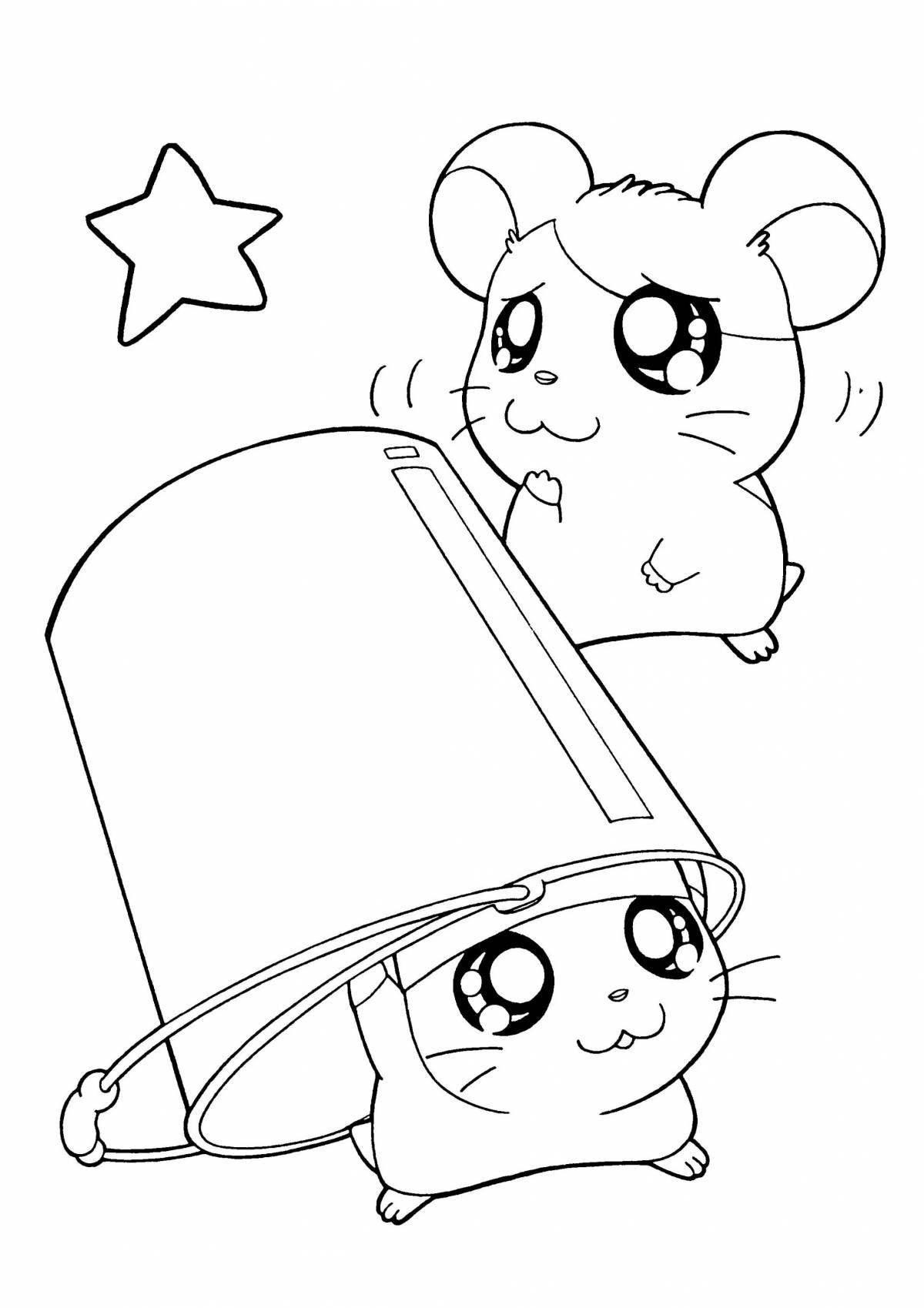 Charming mouse coloring book