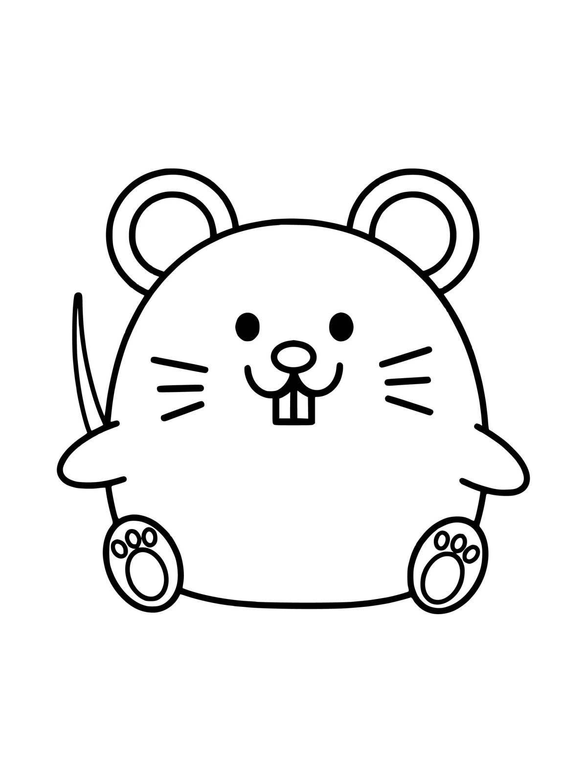 Cute mouse coloring pages