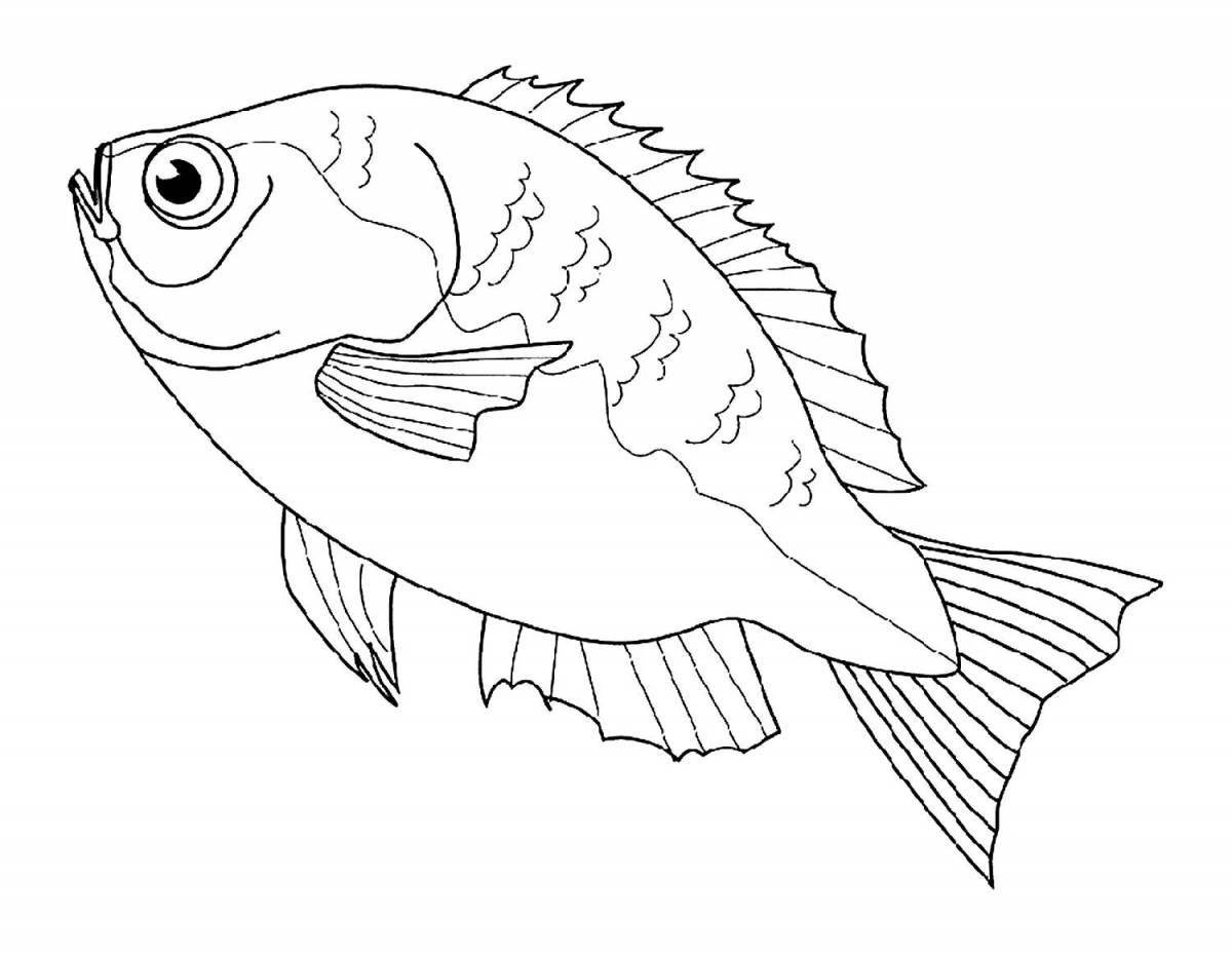 Glowing perch coloring page