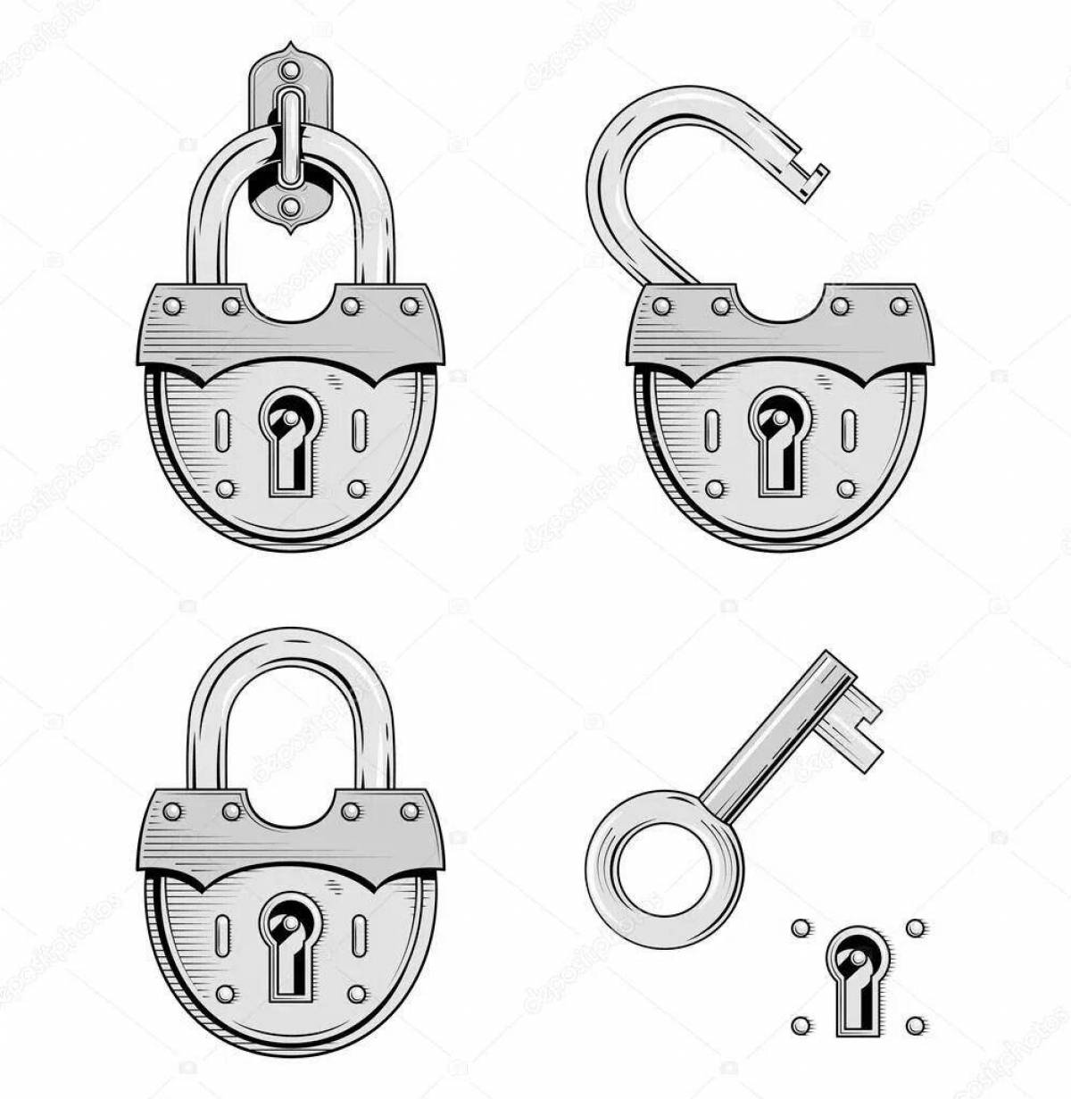 Coloring padlock