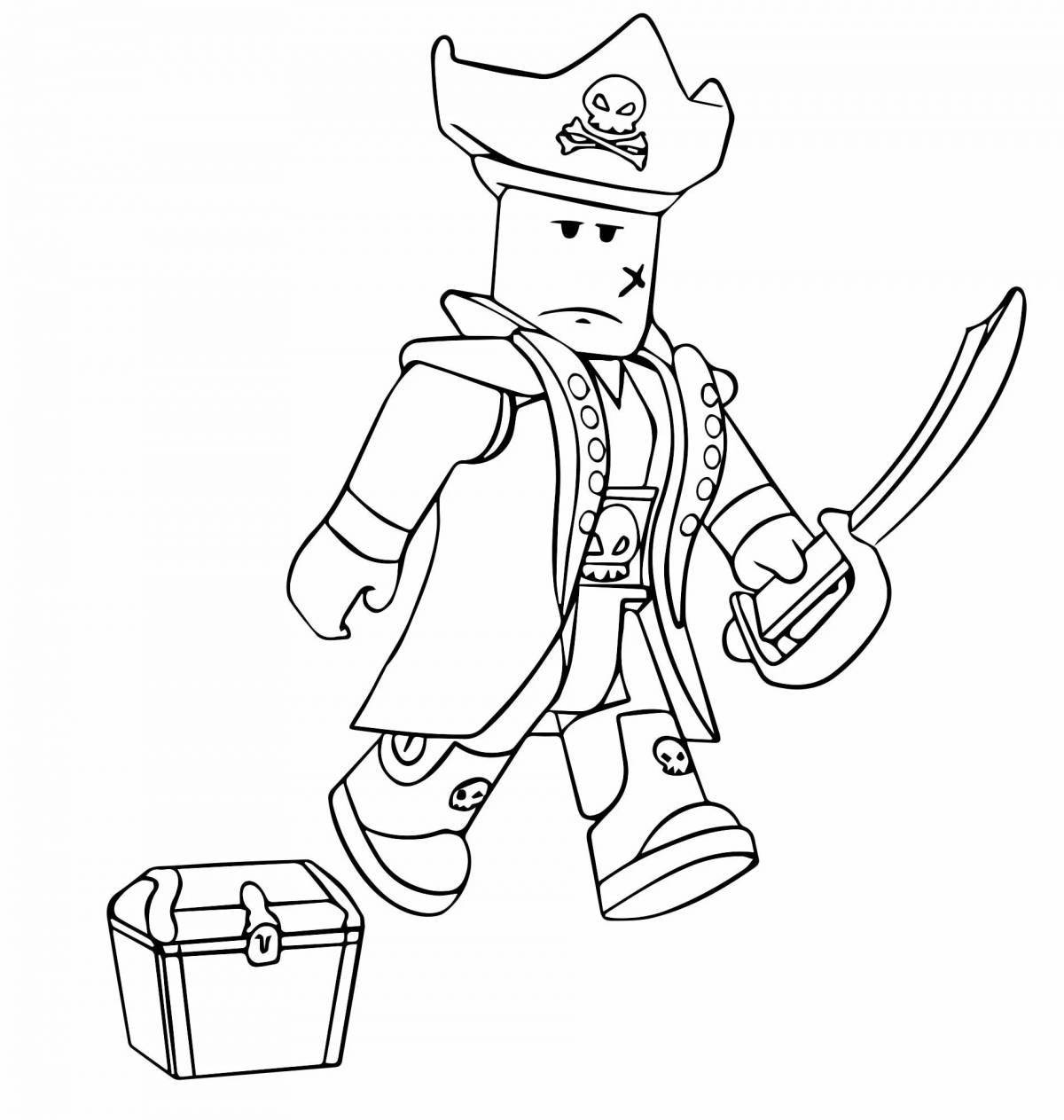 Color shining roblox print coloring page