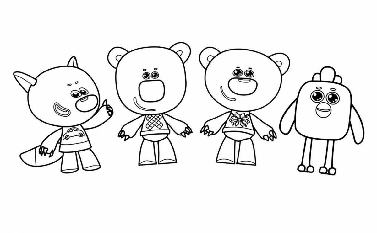 Color-delightful mimmies compilation coloring page