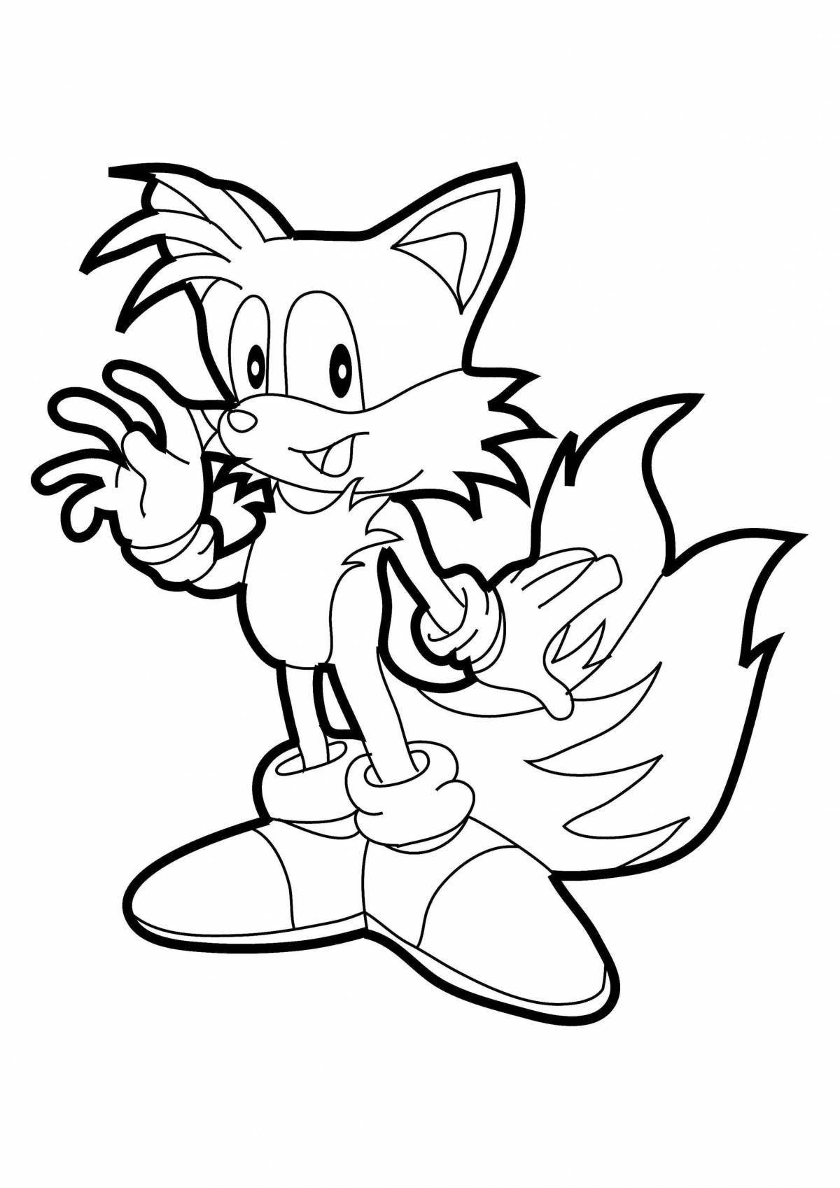 Incredible sonic coloring page