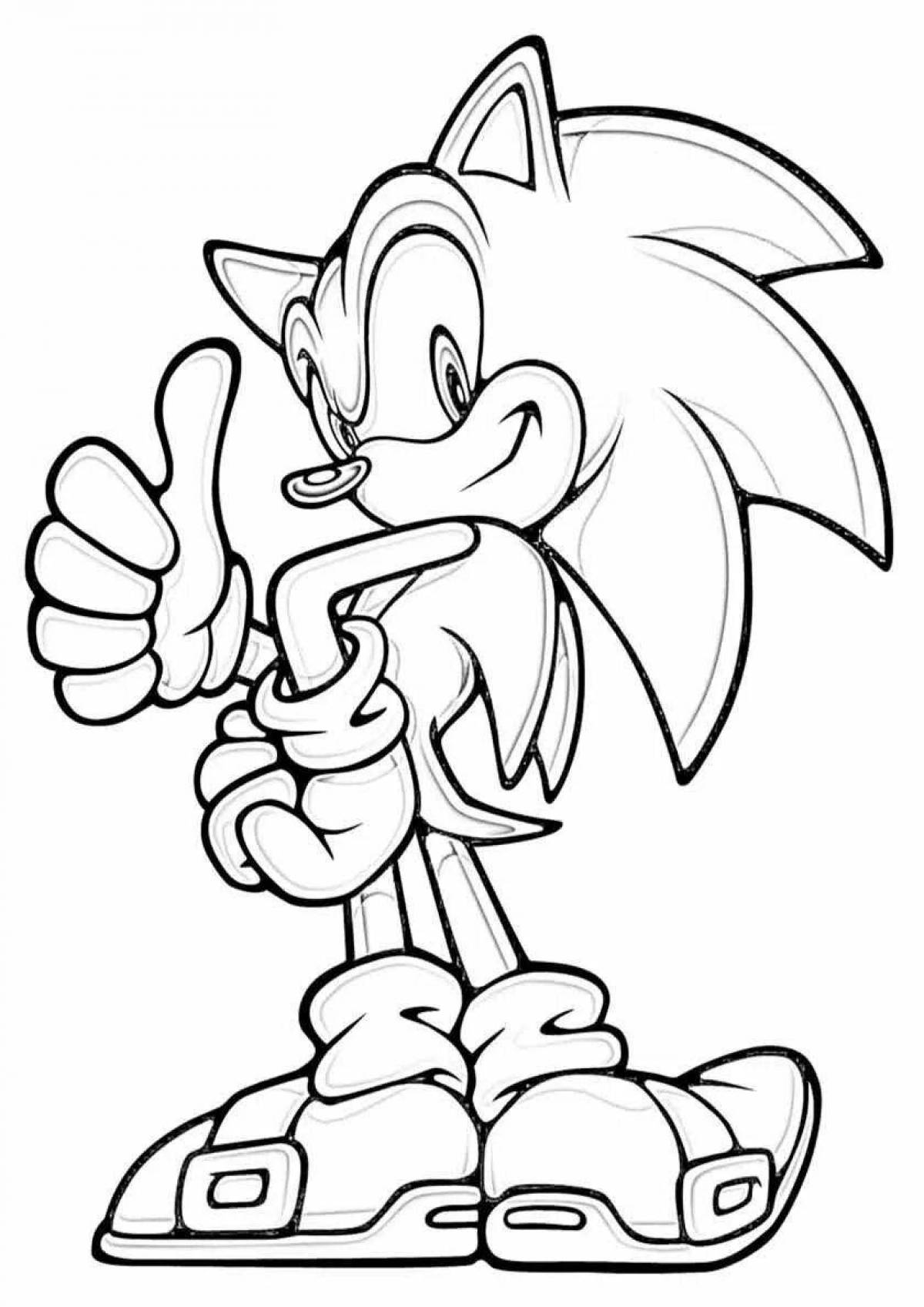 Funny sonic coloring book