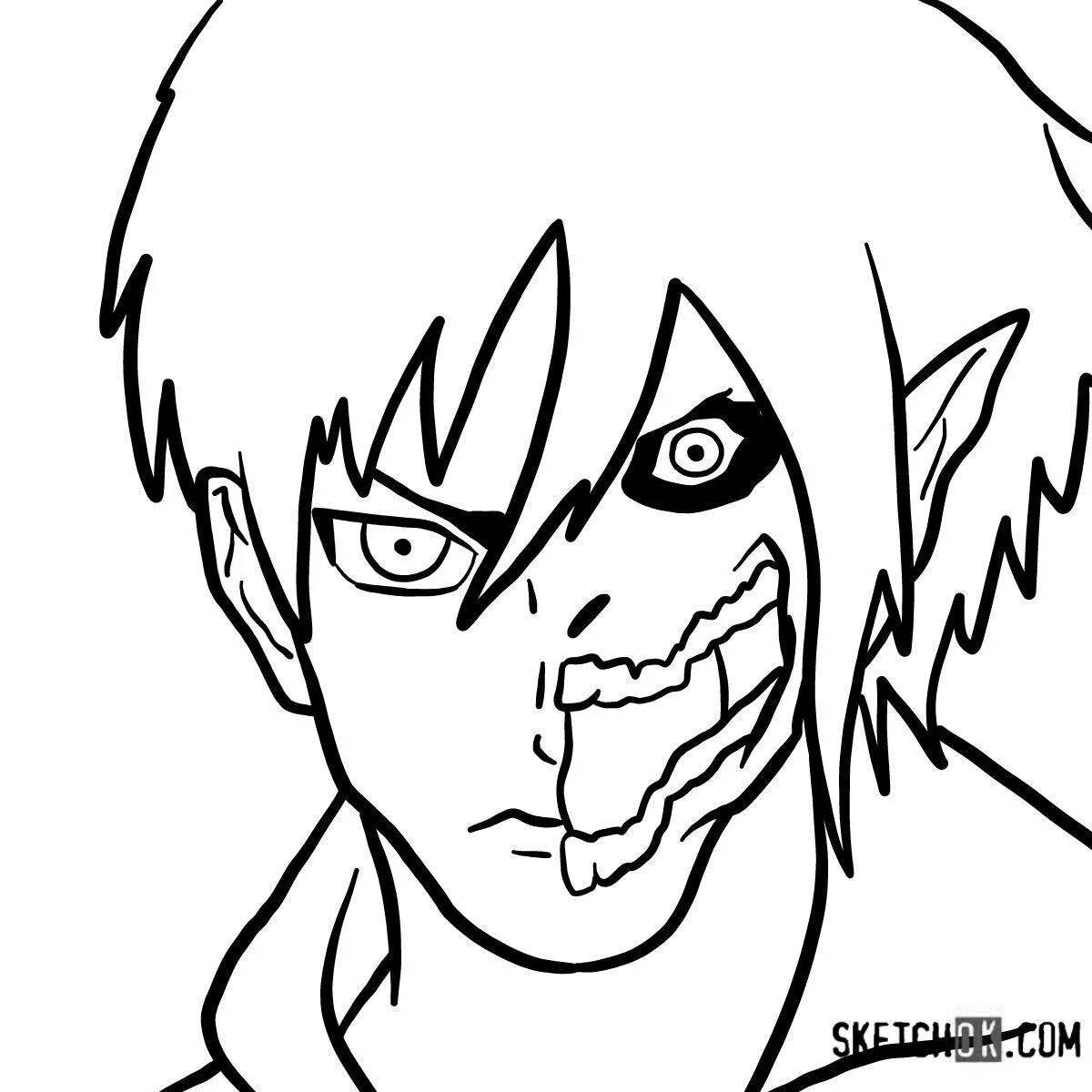 Photo Eren titan's amazing coloring page