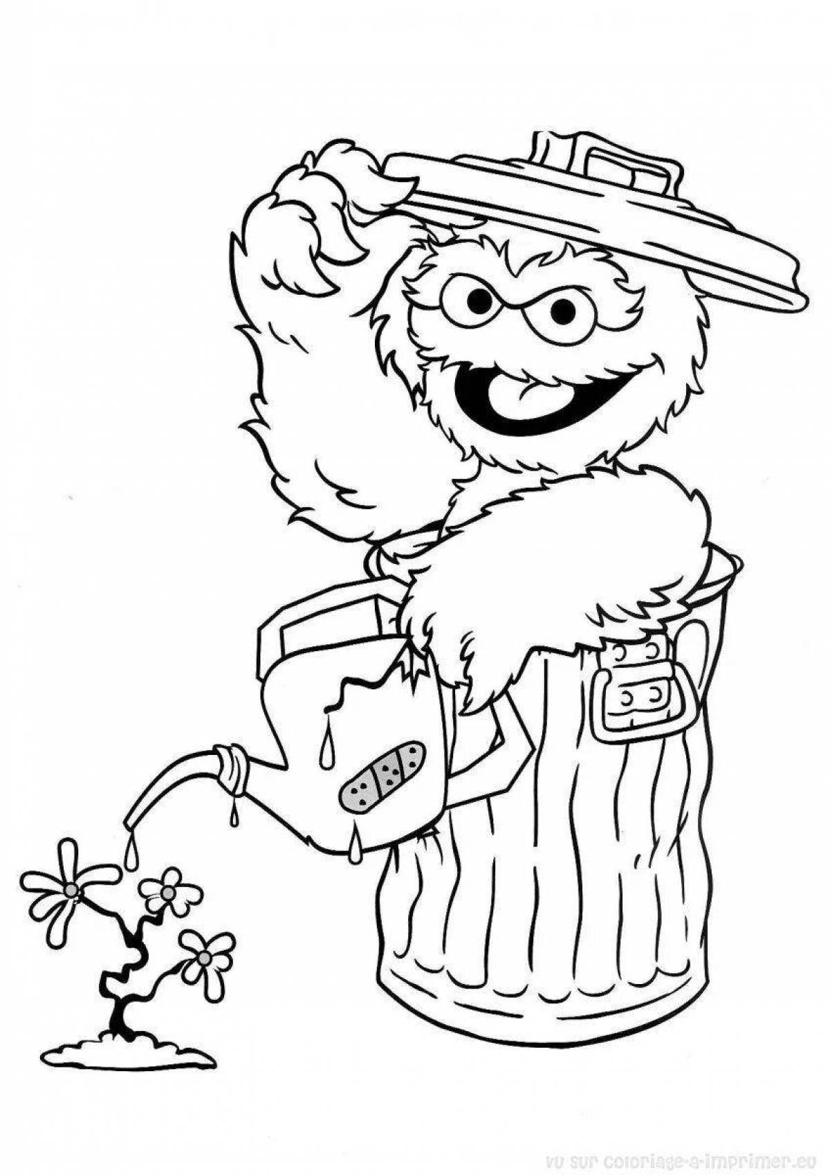 Adorable Sesame Street Coloring Page