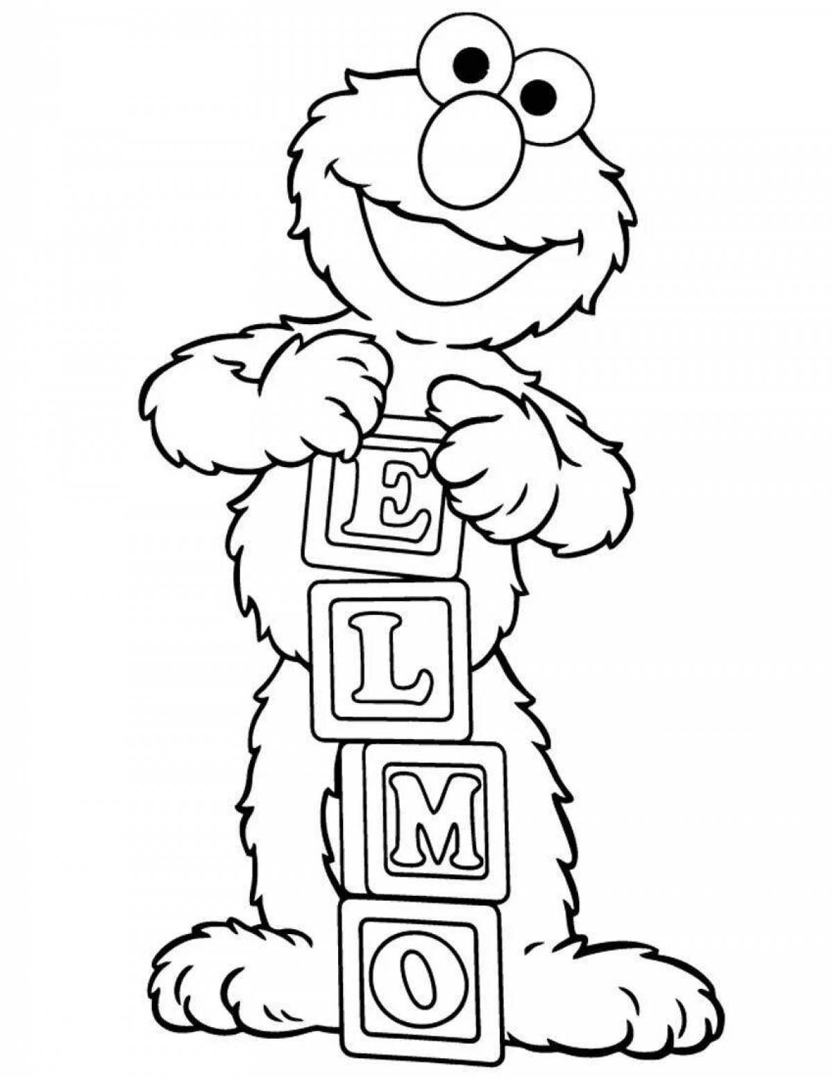 Coloring page charming sesame street