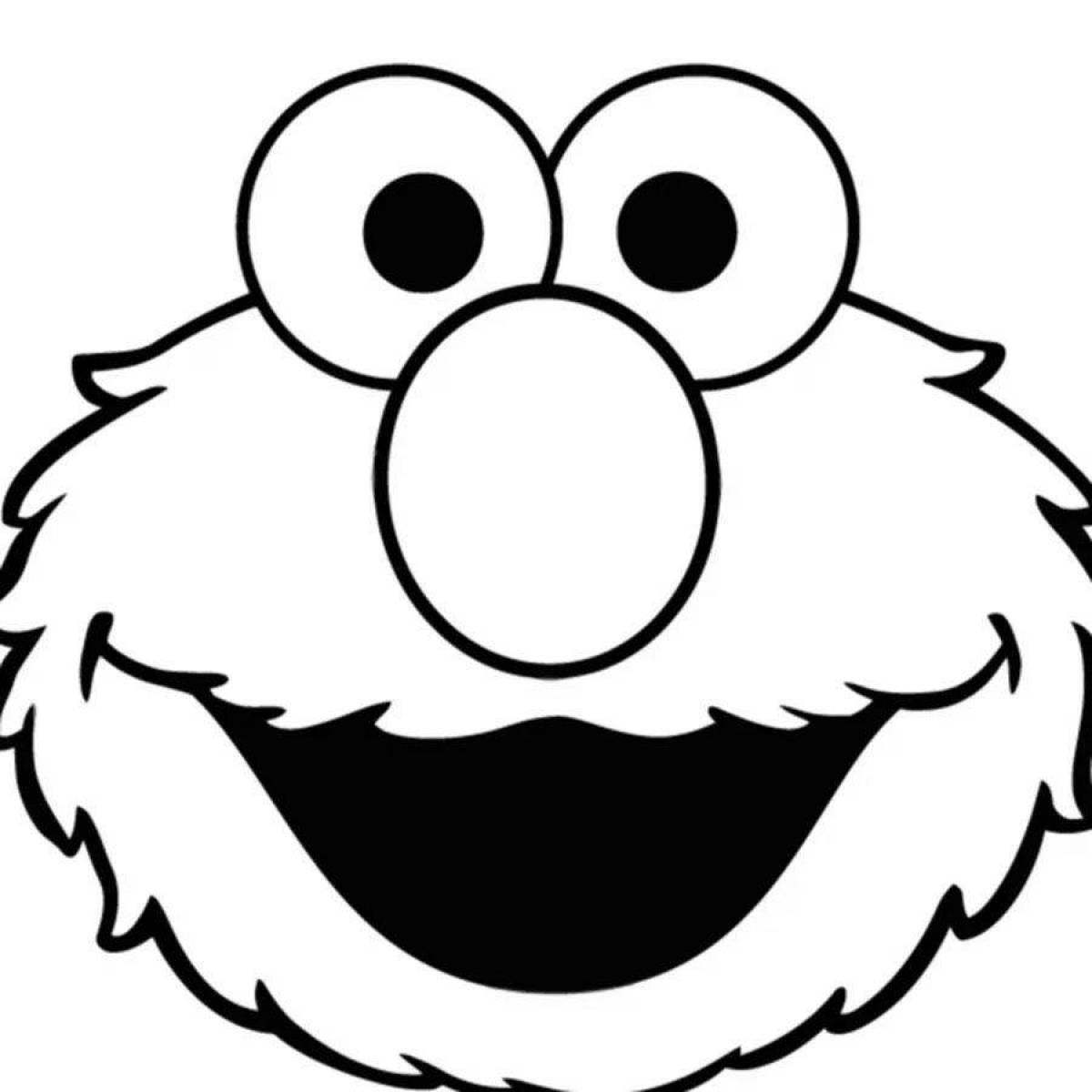 Colorful sesame street coloring page
