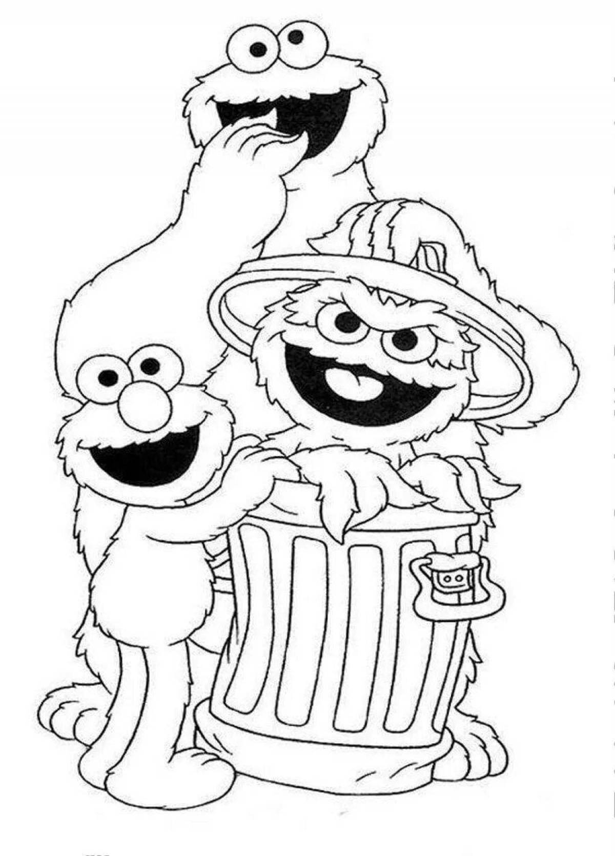 Sesame Street Lively Coloring Page