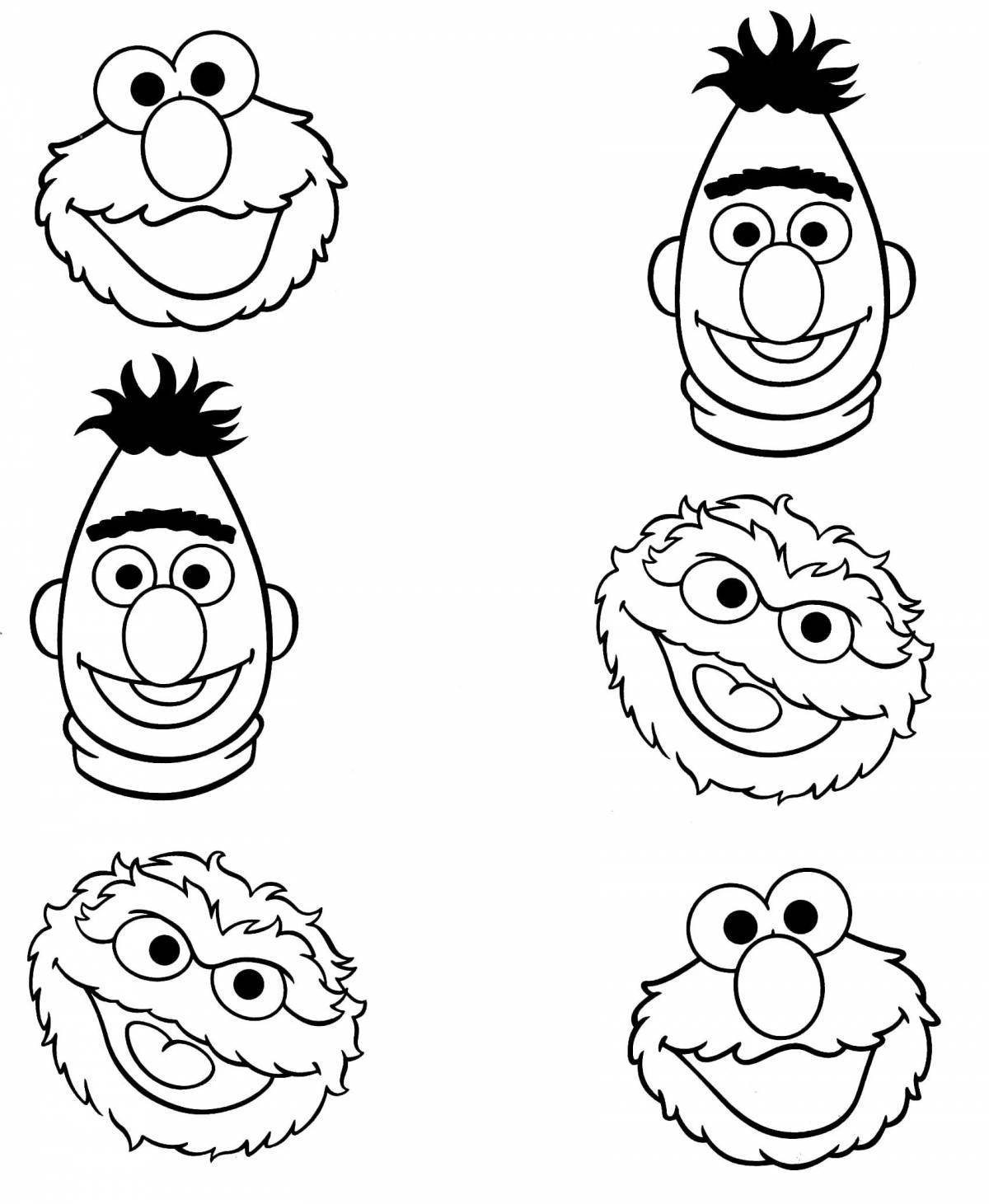 Playful sesame street coloring book