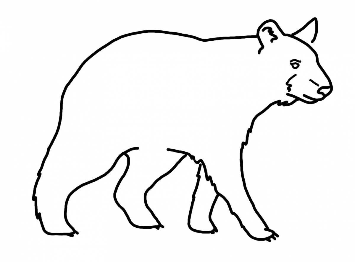 Раскраска милый гималайский медведь