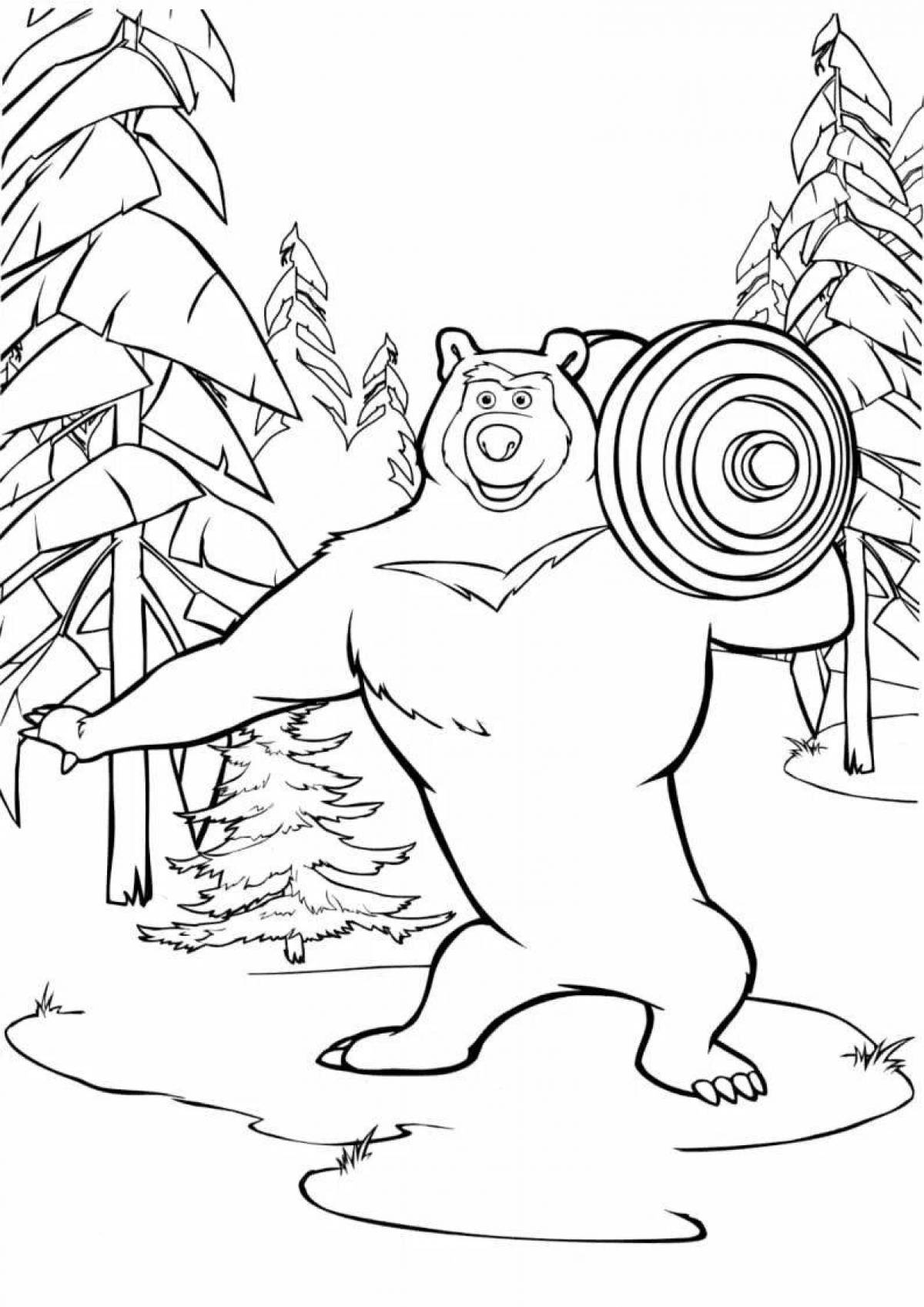 Adorable Himalayan bear coloring page