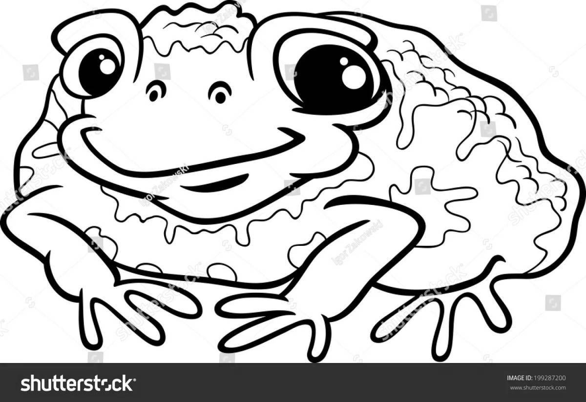 Остроумная лягушка-мем-раскраска