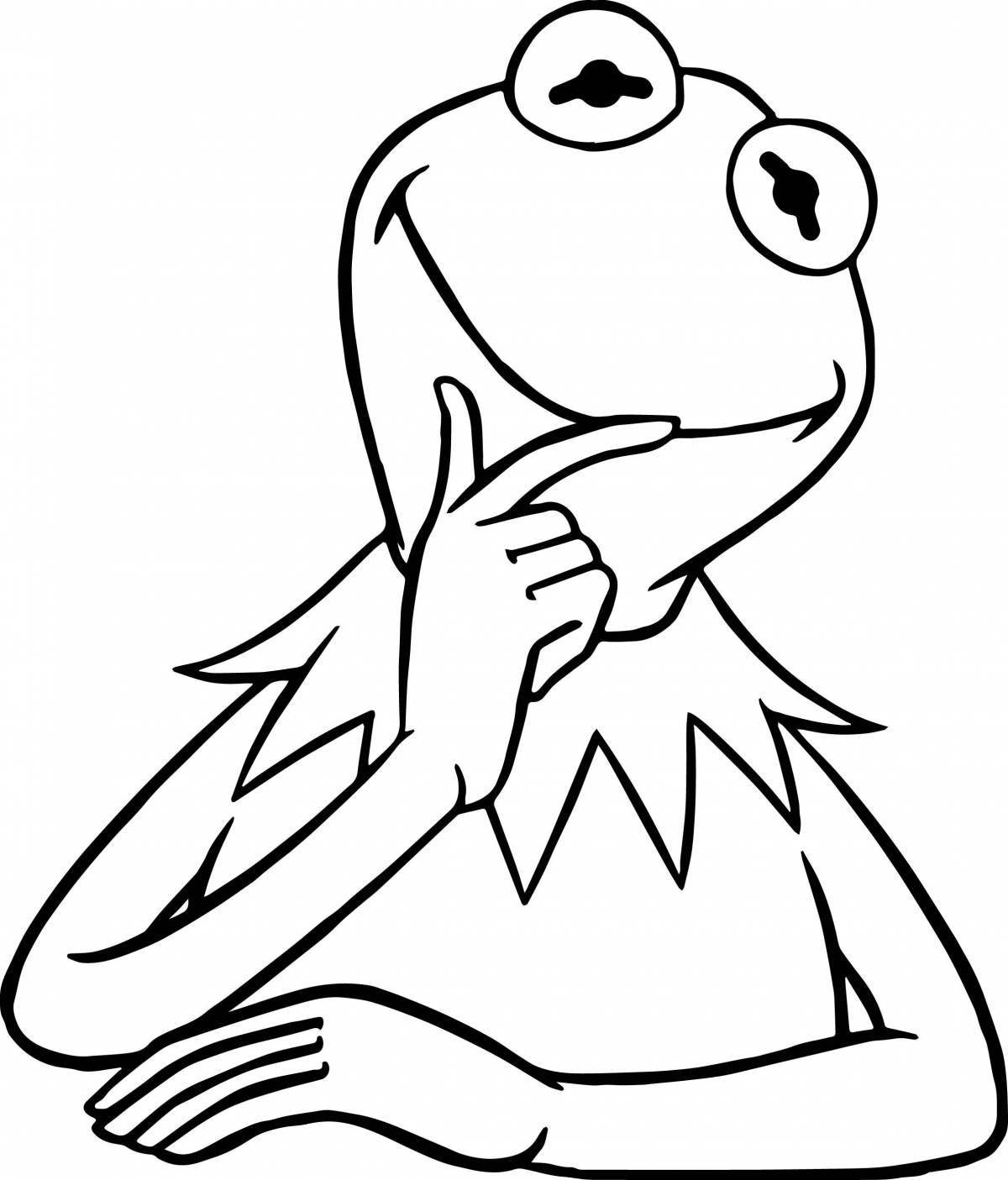 Seductive frog meme coloring page