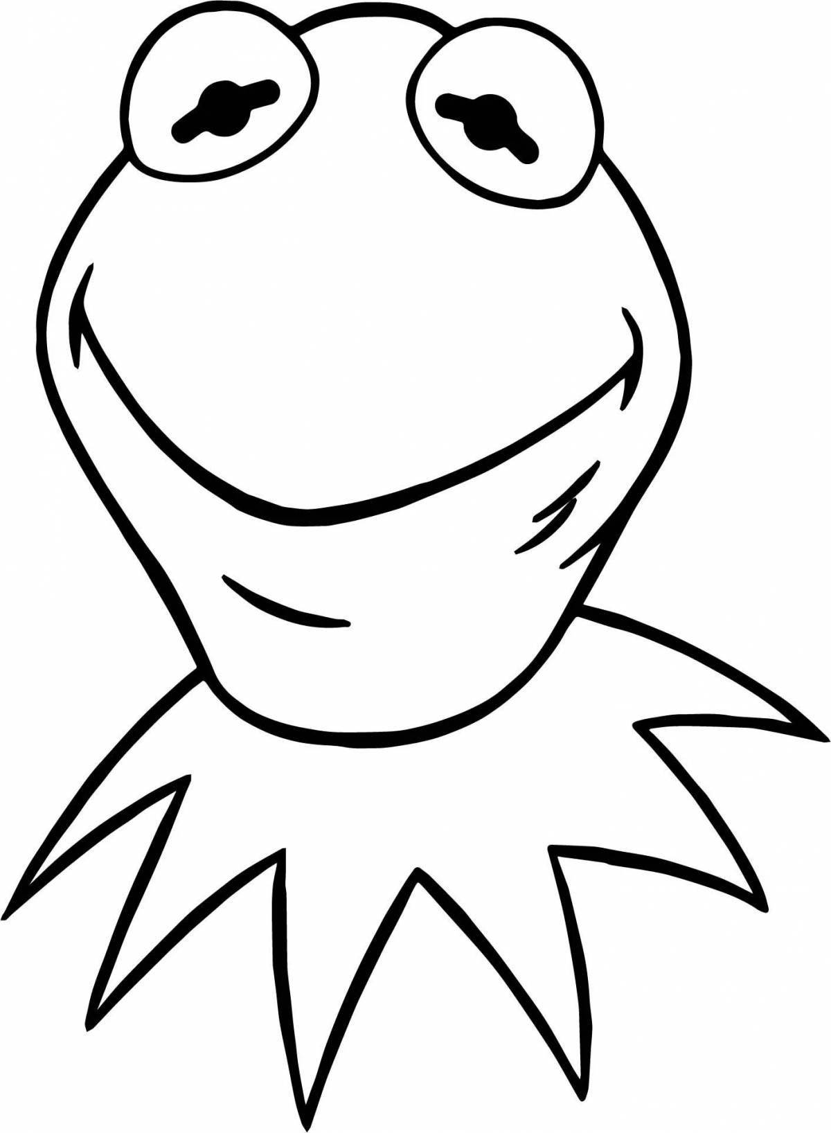 Coloring energetic frog meme