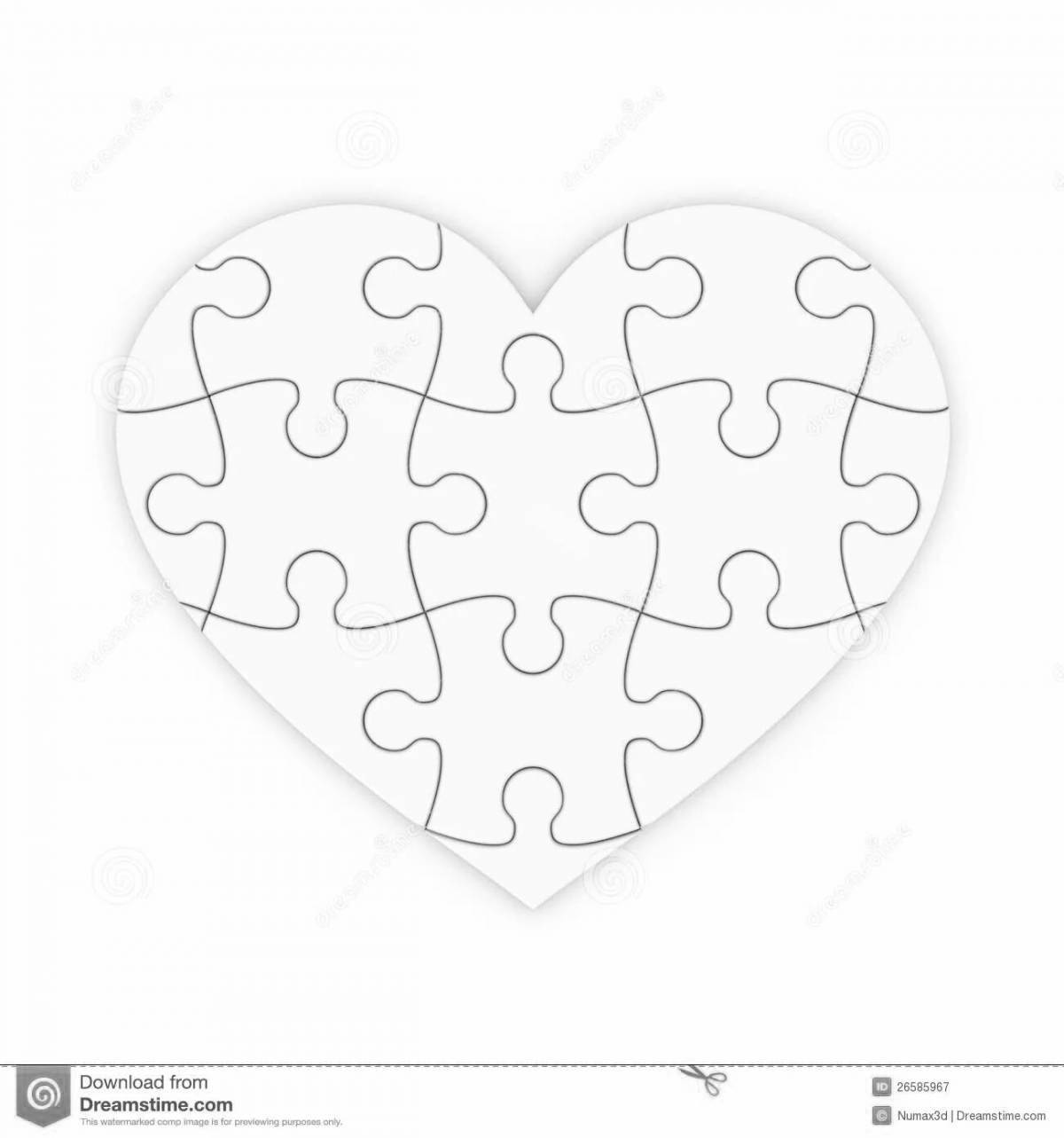 Delightful heart puzzle page