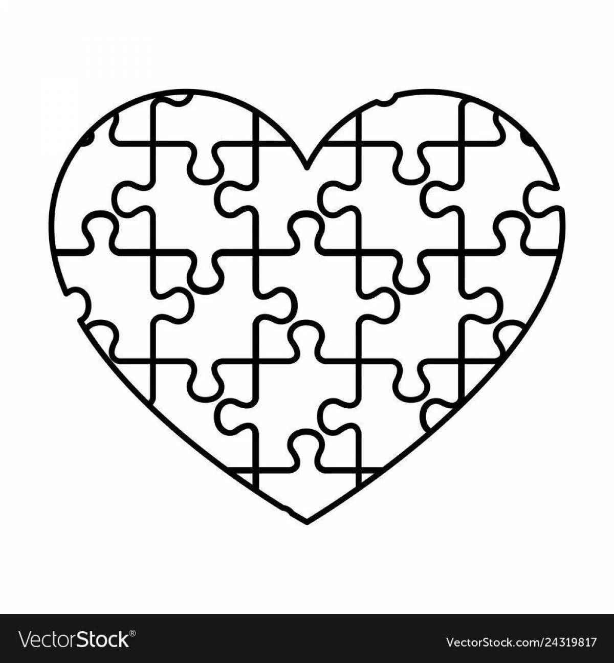 Glorious heart coloring page