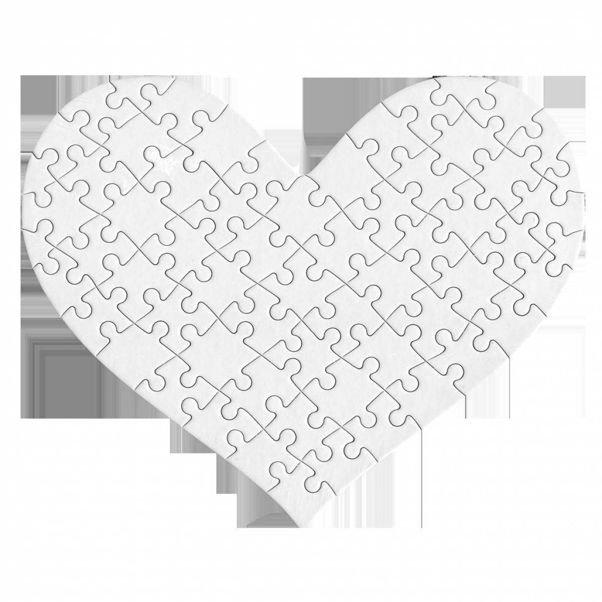 Fun heart puzzle coloring book