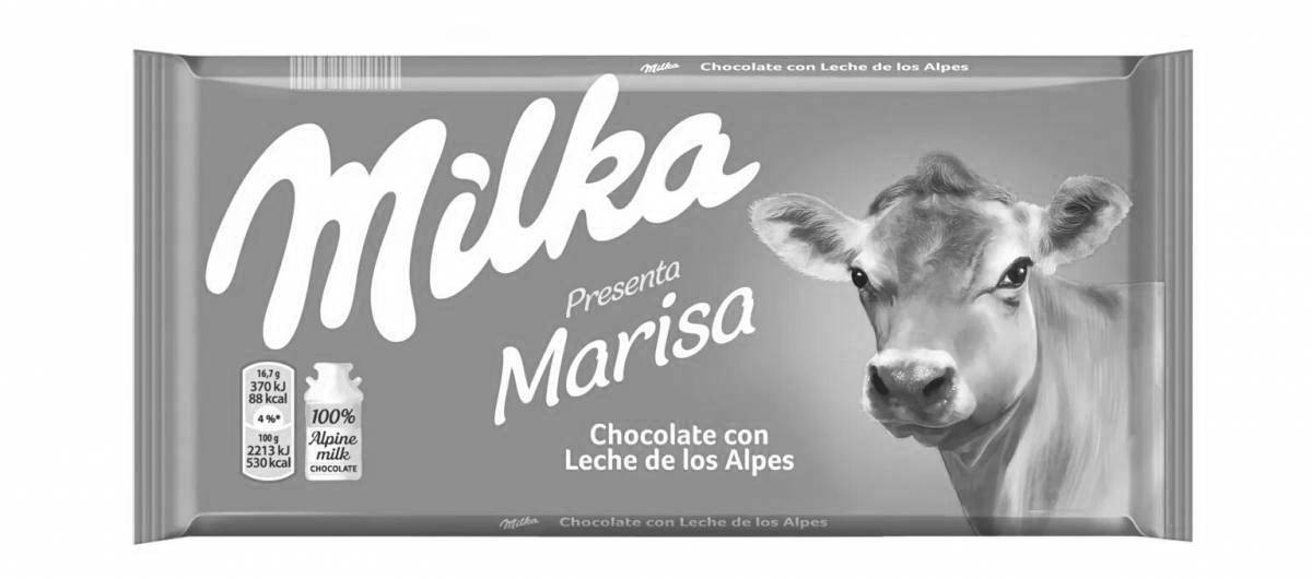 Восхитительная шоколадная раскраска milka