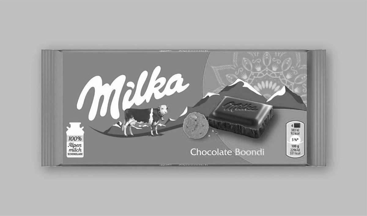 Увлекательная раскраска milka chocolate