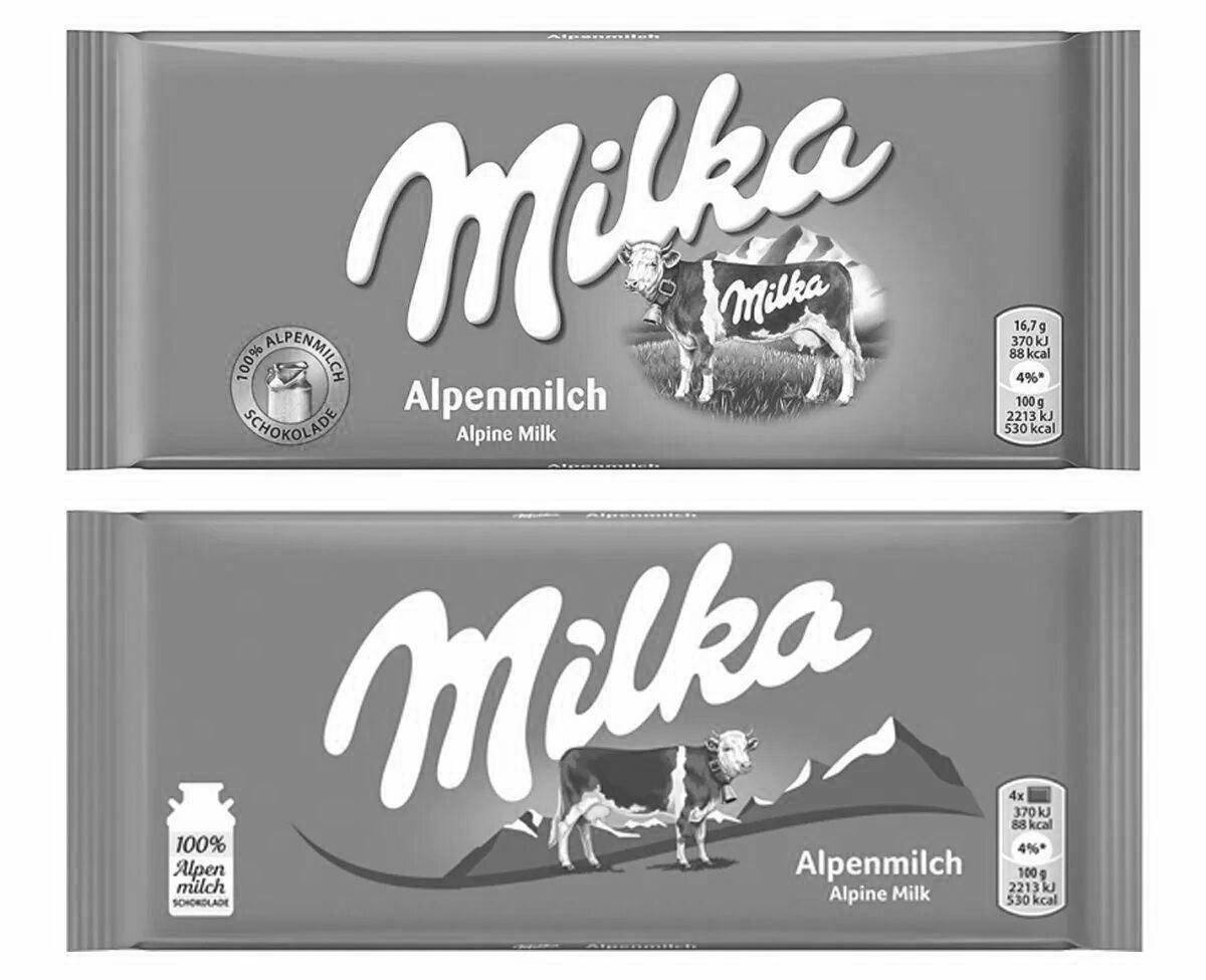 Fun milka chocolate coloring page