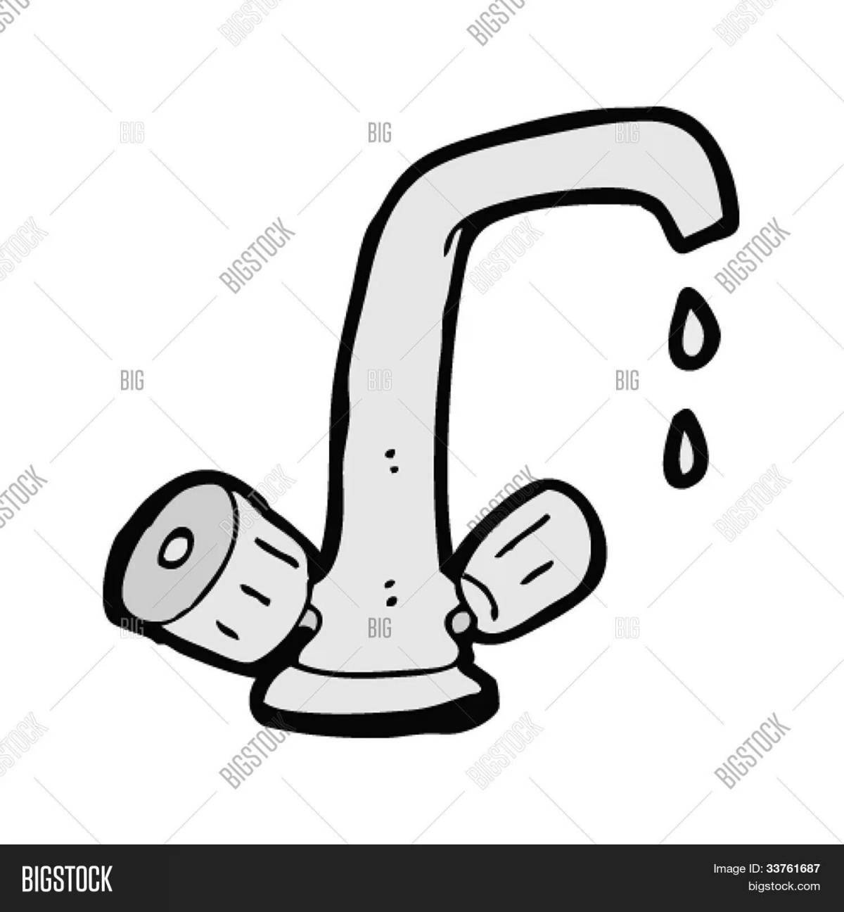 Coloring page happy faucets