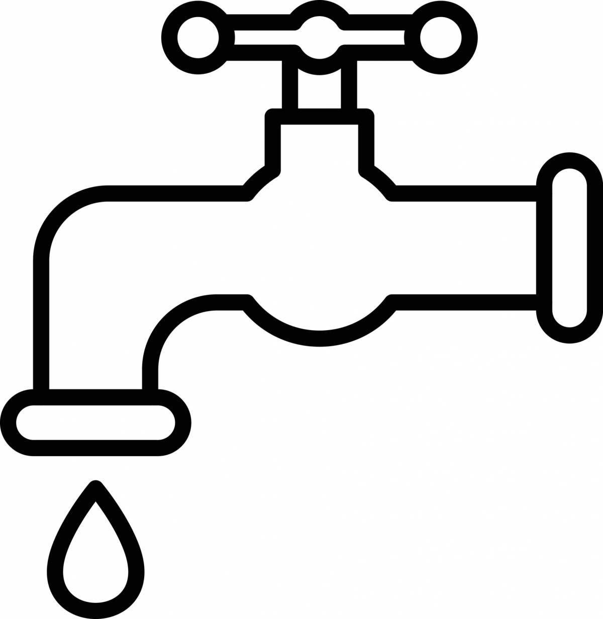 Dazzling taps coloring page