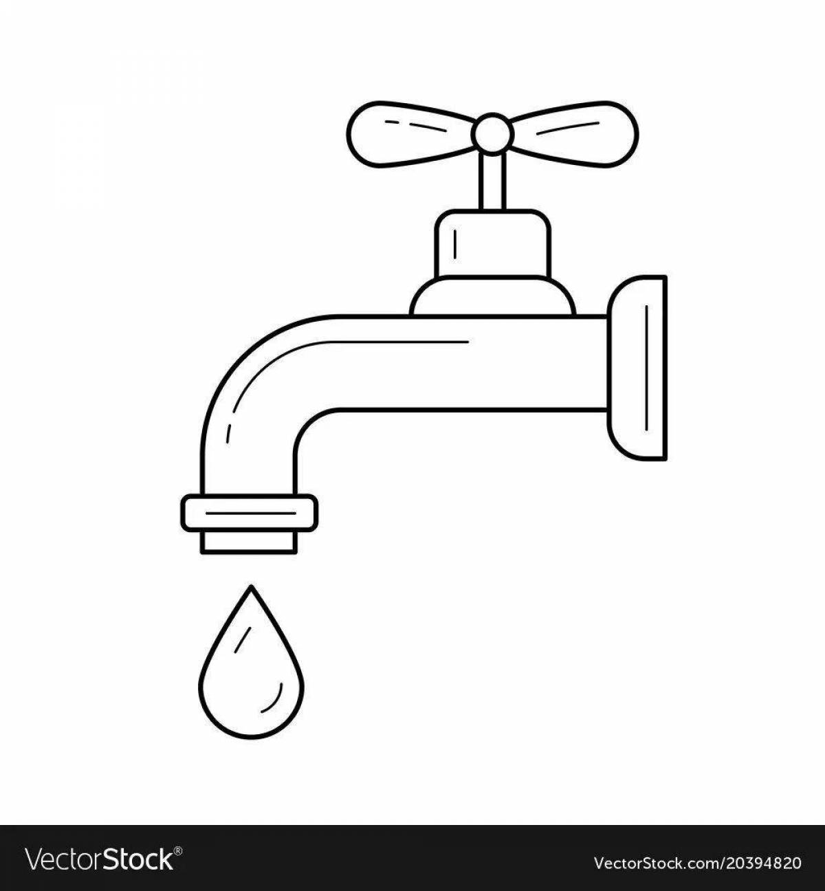 Coloring animated water faucets