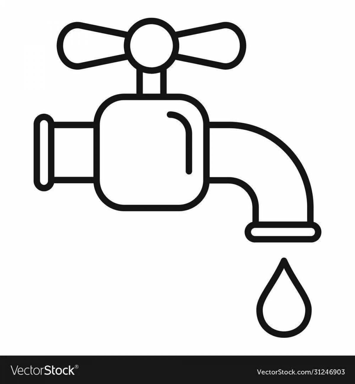 Gorgeous faucets coloring book