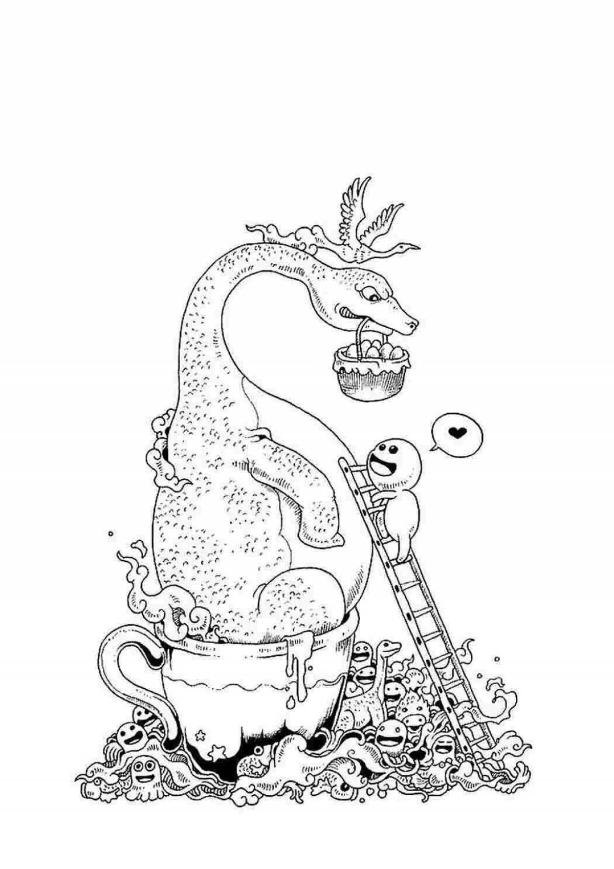 Doodle invasion coloring page