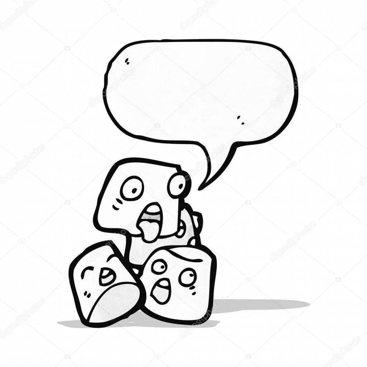 Красочная страница раскраски зефира