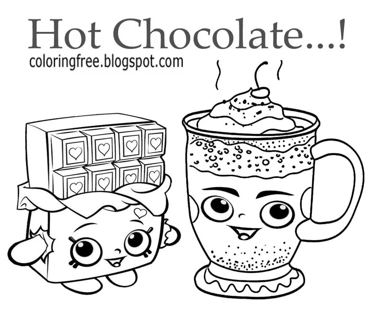 Bright marshmallow coloring page