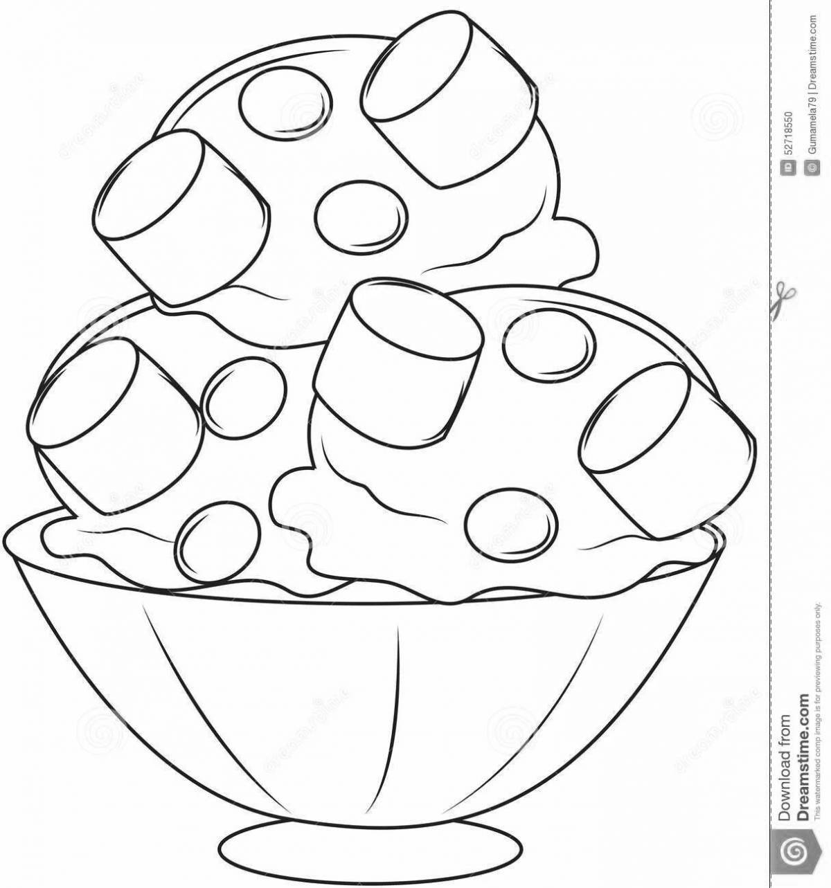 Marshmallow fat coloring page