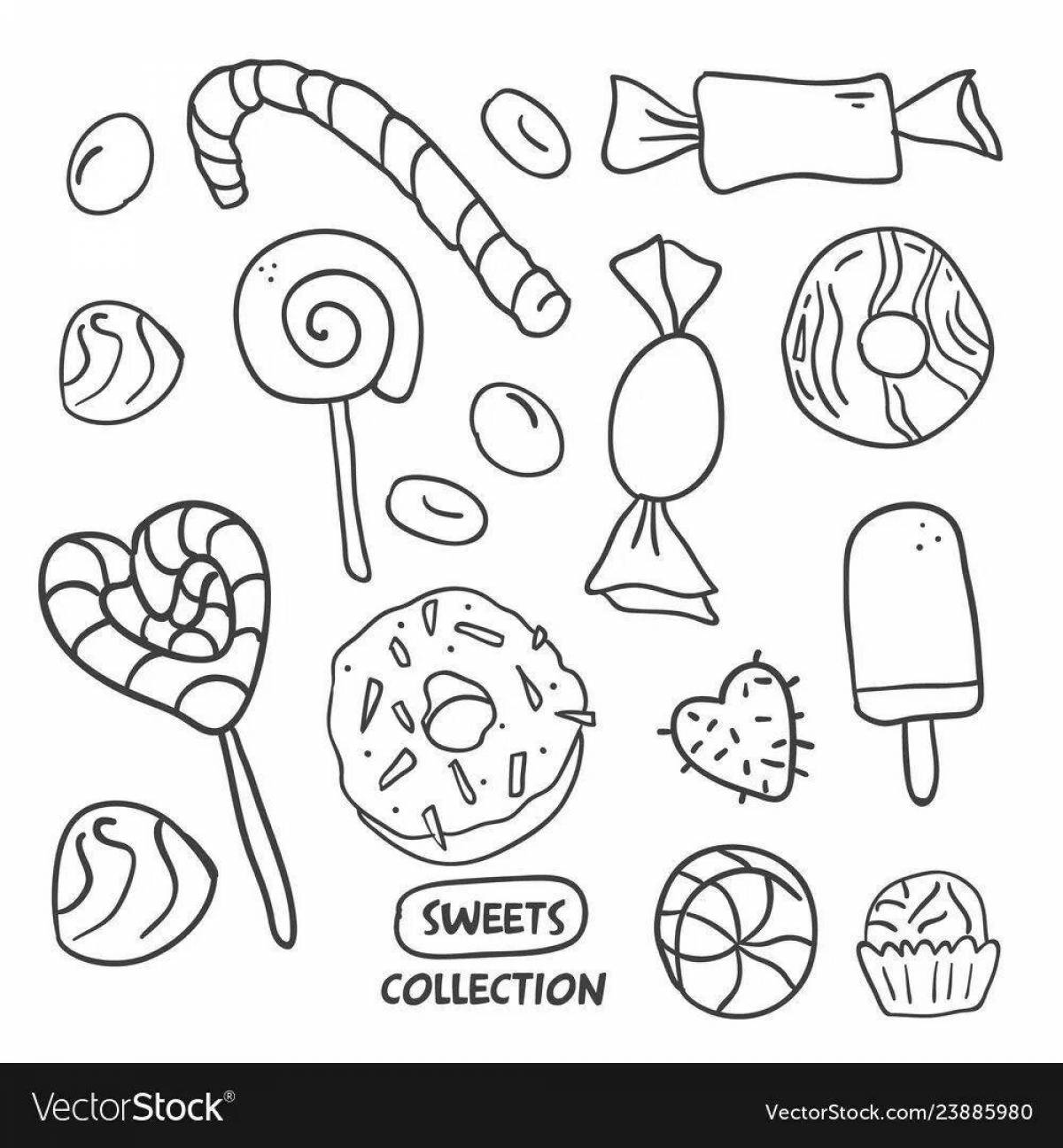 Gorgeous marshmallow coloring page