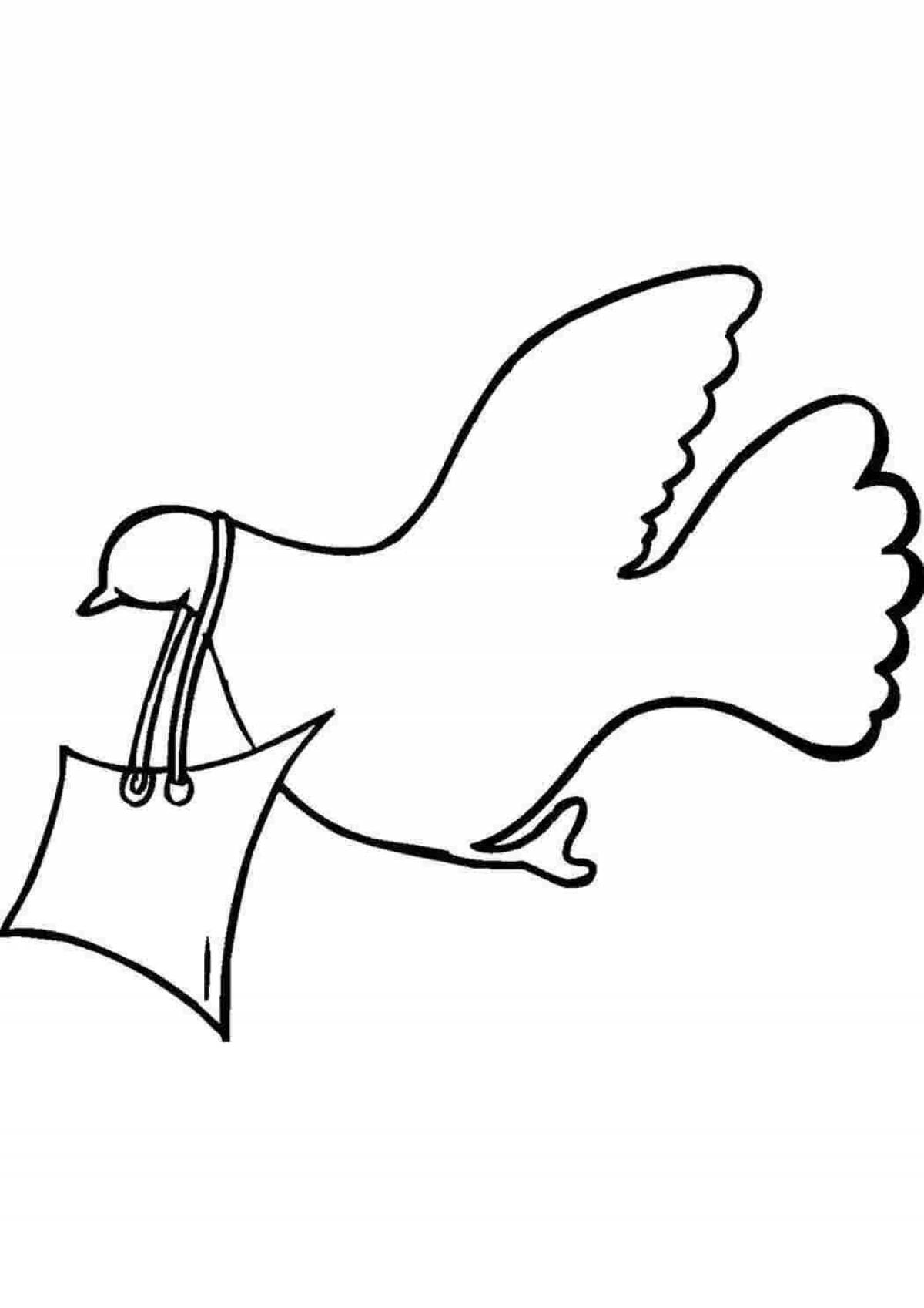 Exquisite carrier pigeon coloring